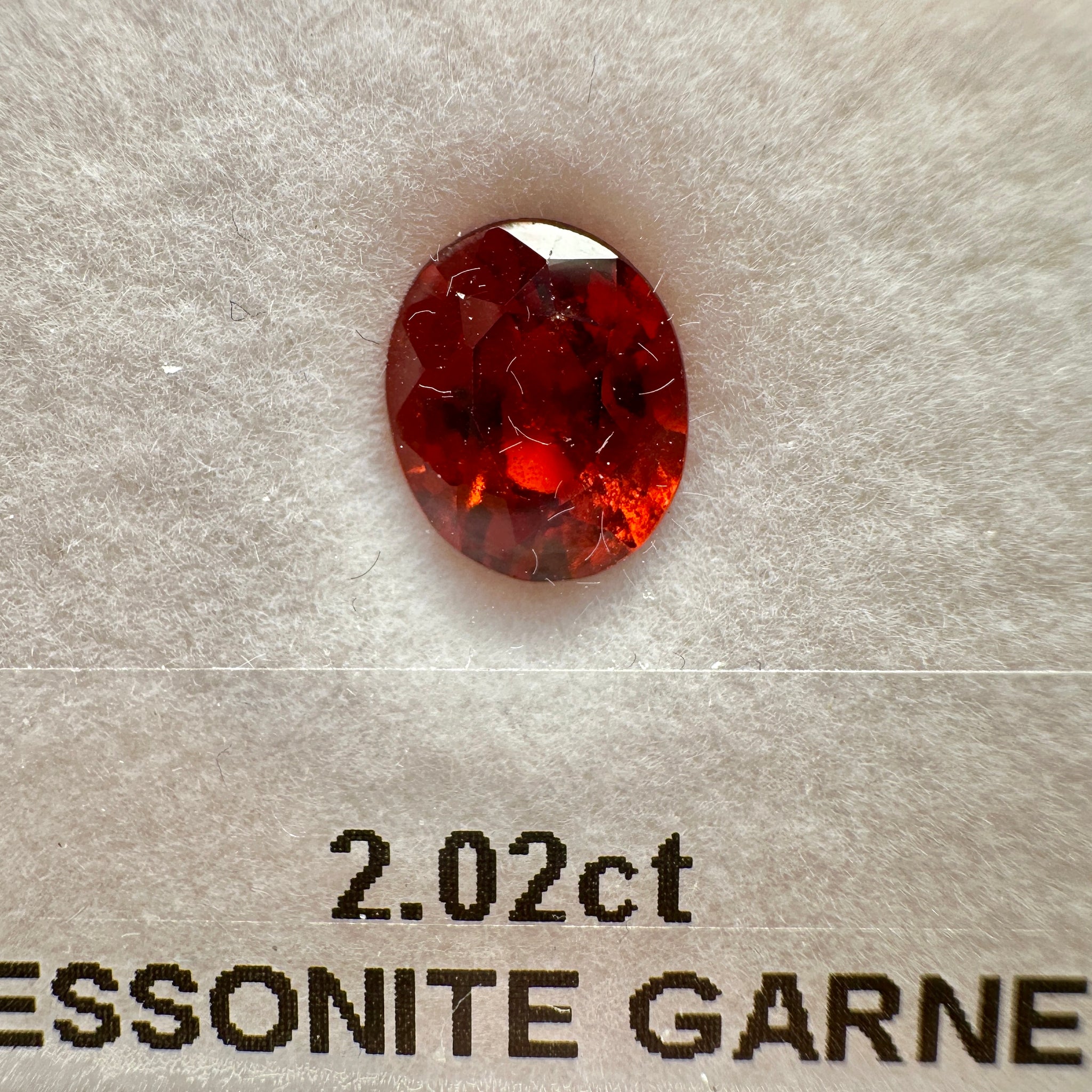 Hessonite Garnet, 2.02ct, Untreated Unheated, native cut