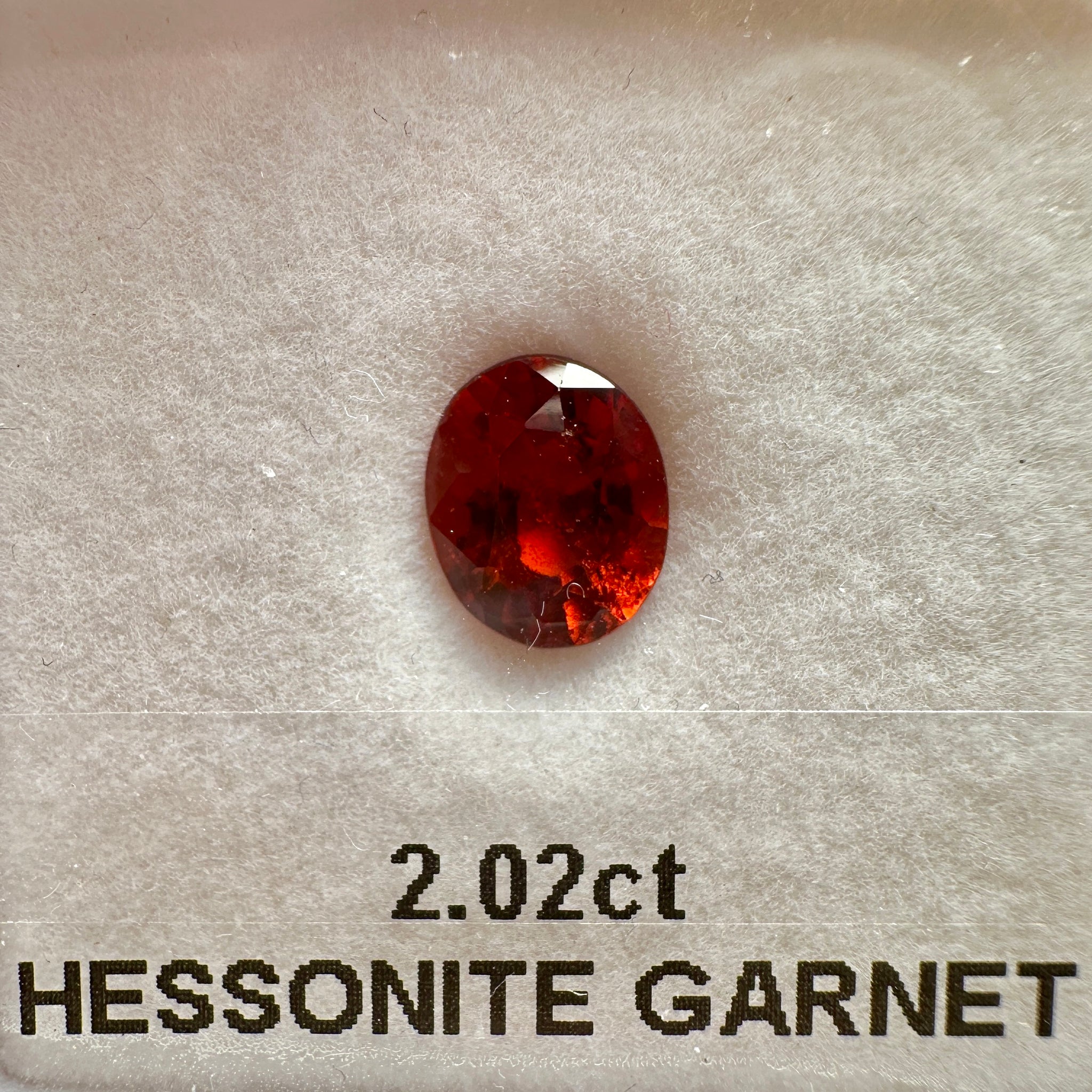 Hessonite Garnet, 2.02ct, Untreated Unheated, native cut