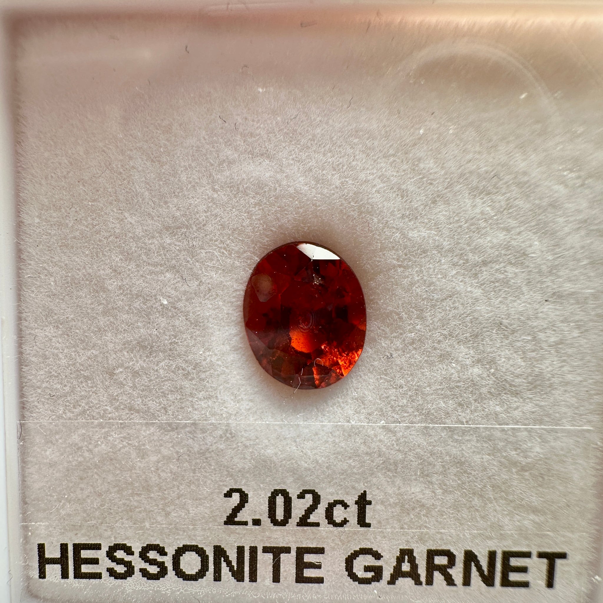 Hessonite Garnet, 2.02ct, Untreated Unheated, native cut