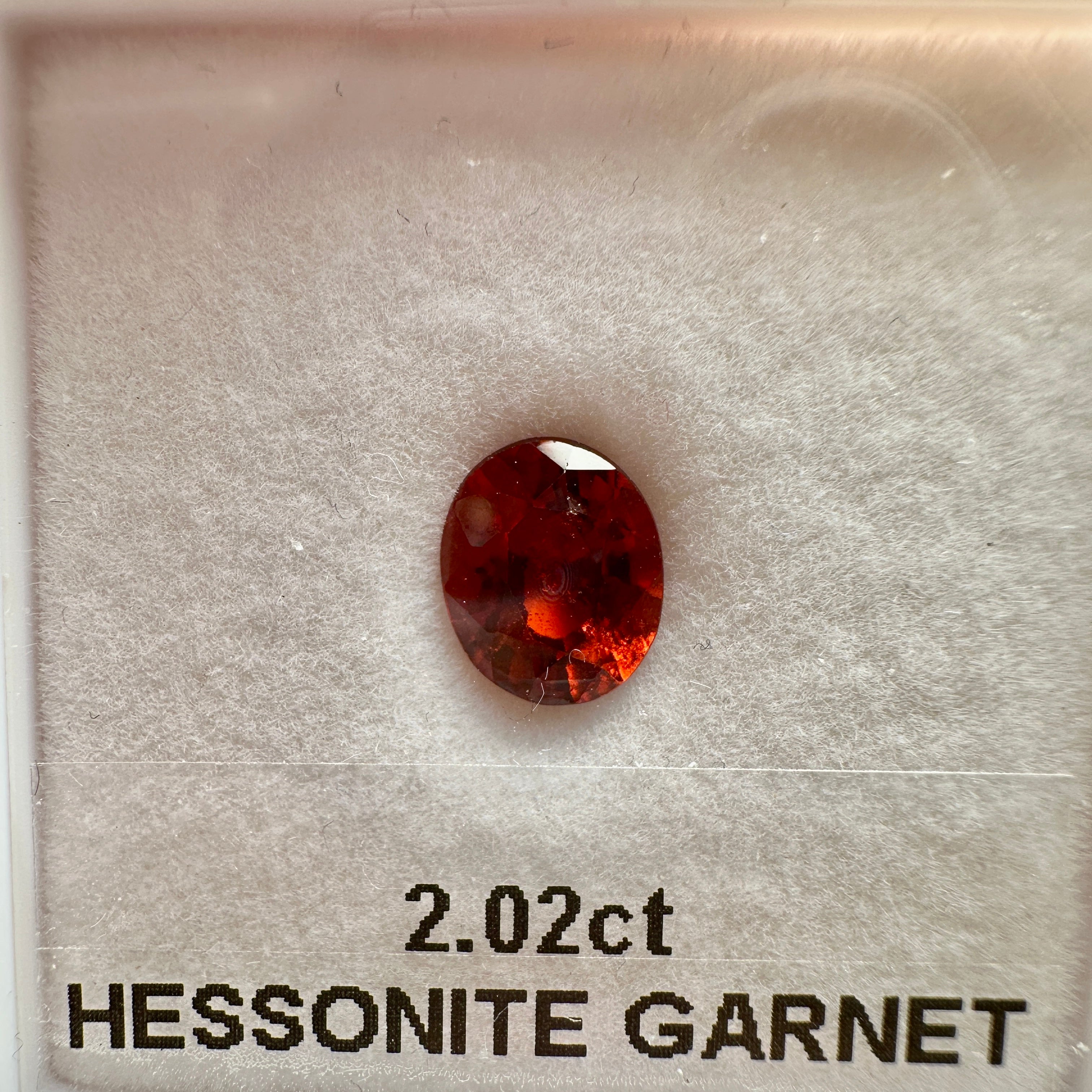2.02ct Hessonite Garnet, Untreated Unheated, native cut
