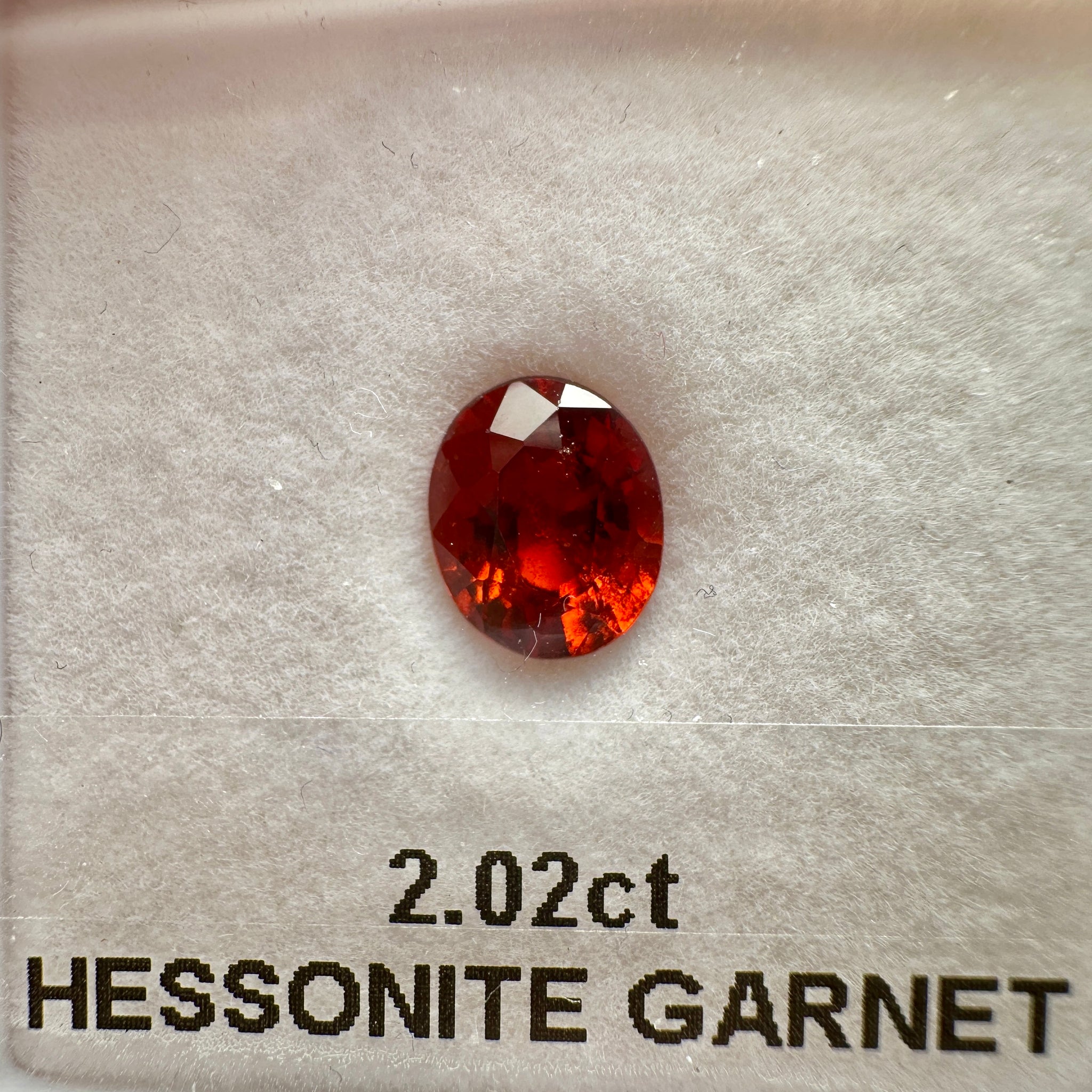 Hessonite Garnet, 2.02ct, Untreated Unheated, native cut