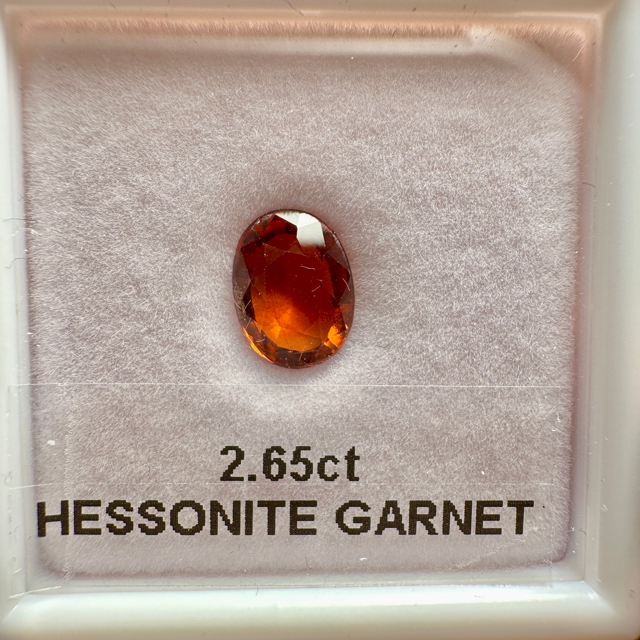 Hessonite Garnet, 2.65ct, Untreated Unheated, native cut