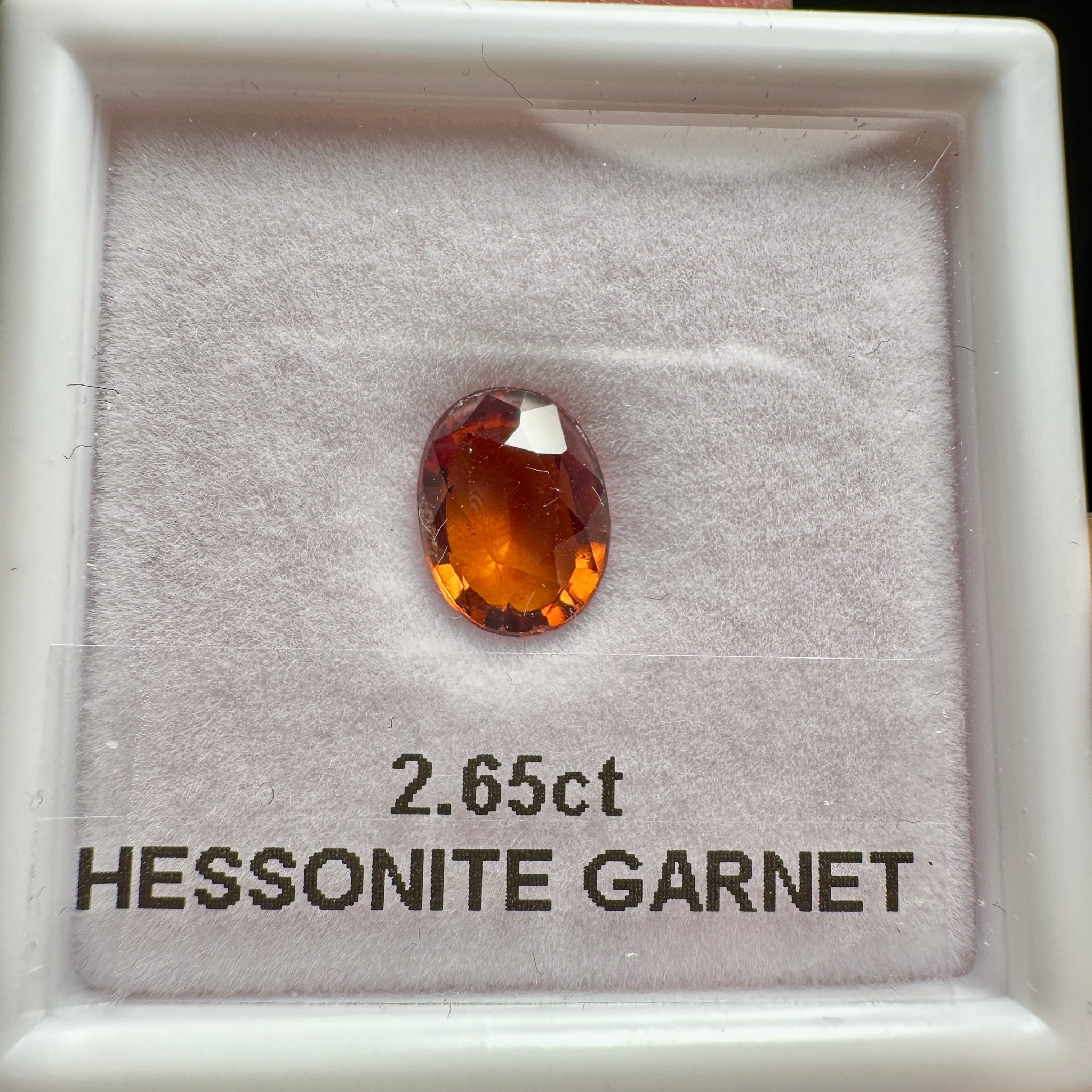 Hessonite Garnet, 2.65ct, Untreated Unheated, native cut