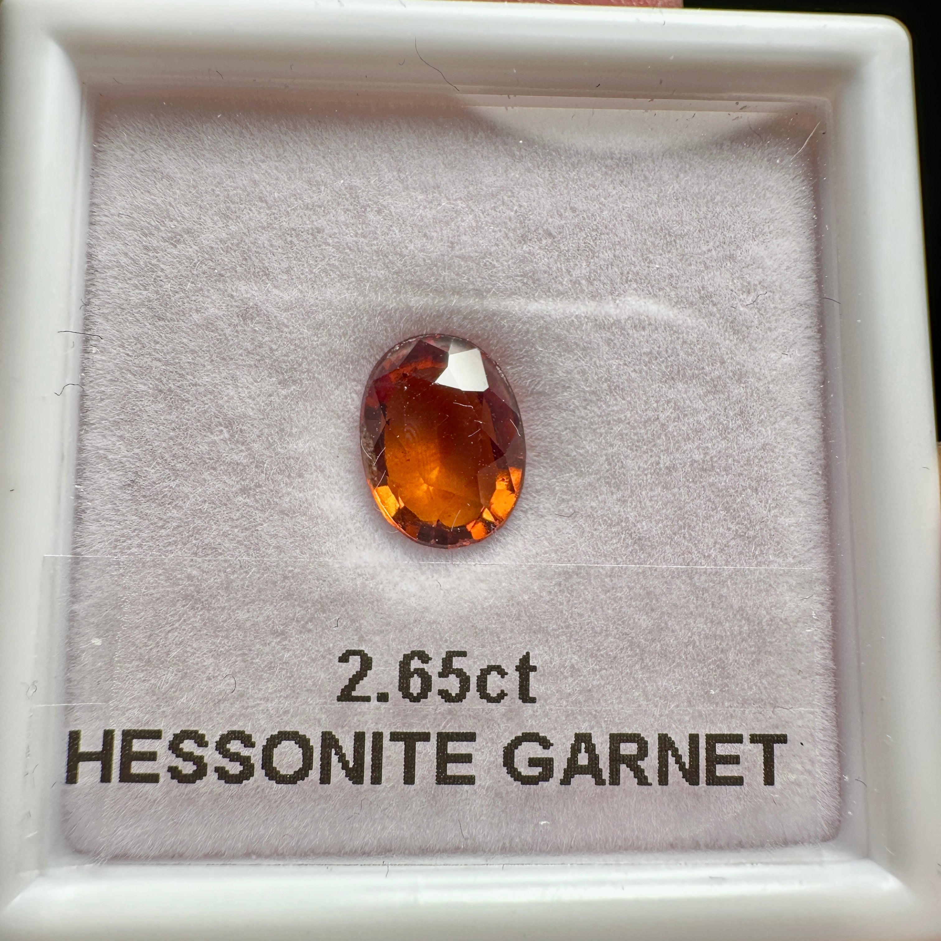 2.65ct Hessonite Garnet, Untreated Unheated, native cut