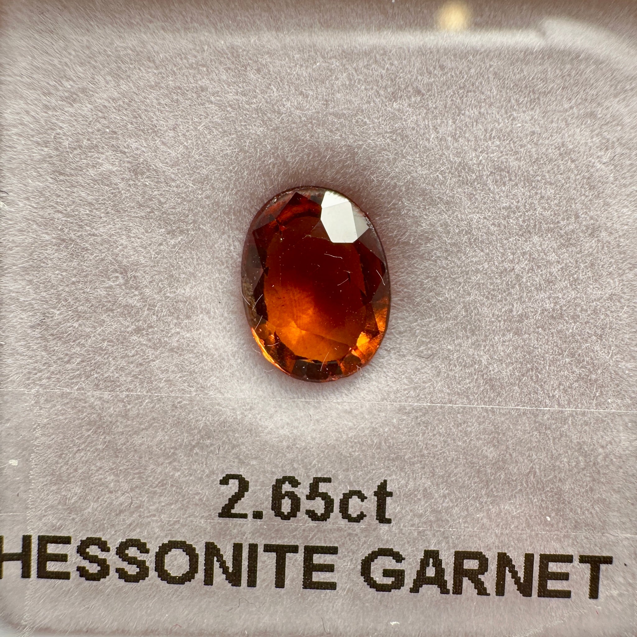 Hessonite Garnet, 2.65ct, Untreated Unheated, native cut