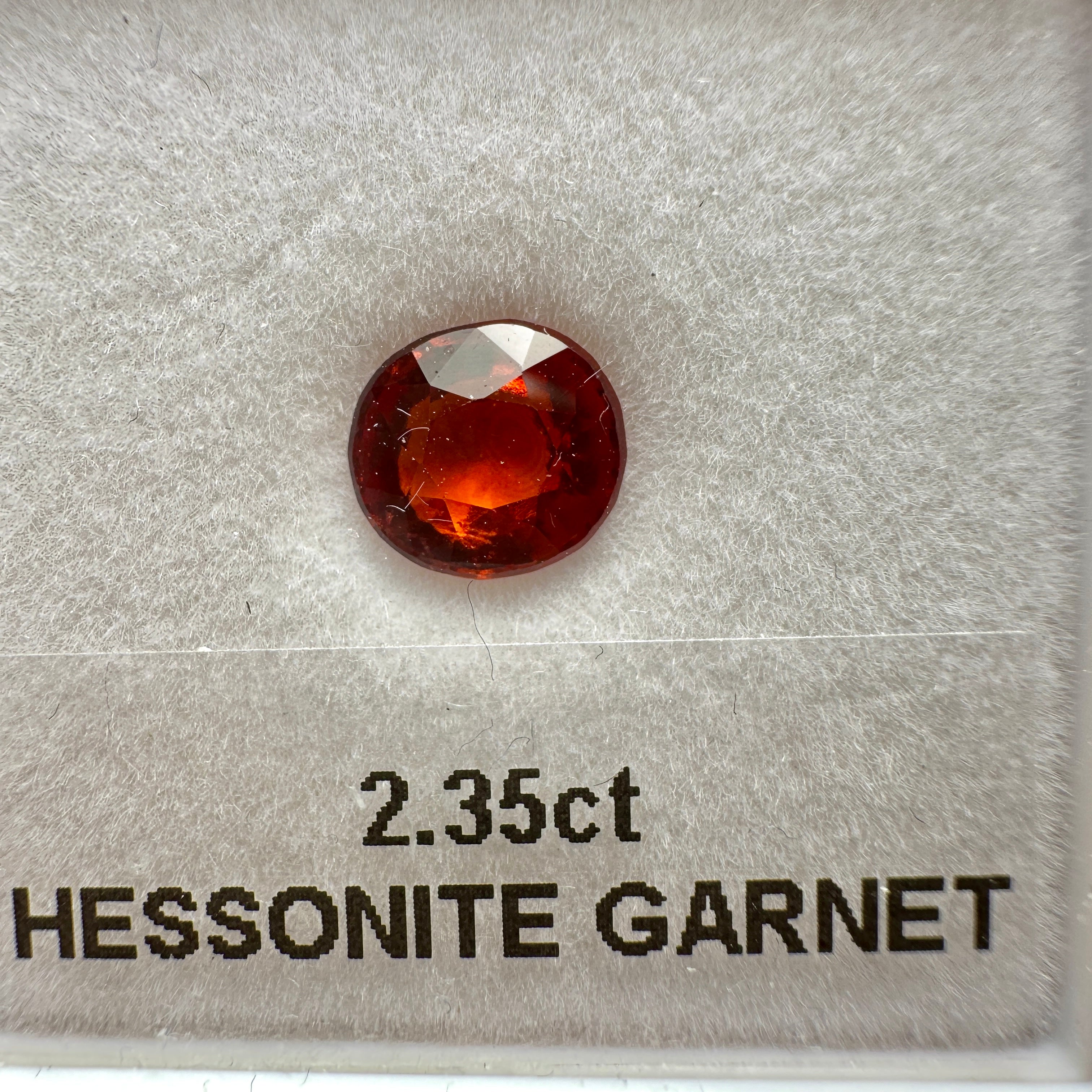 2.35ct Hessonite Garnet, Untreated Unheated, native cut