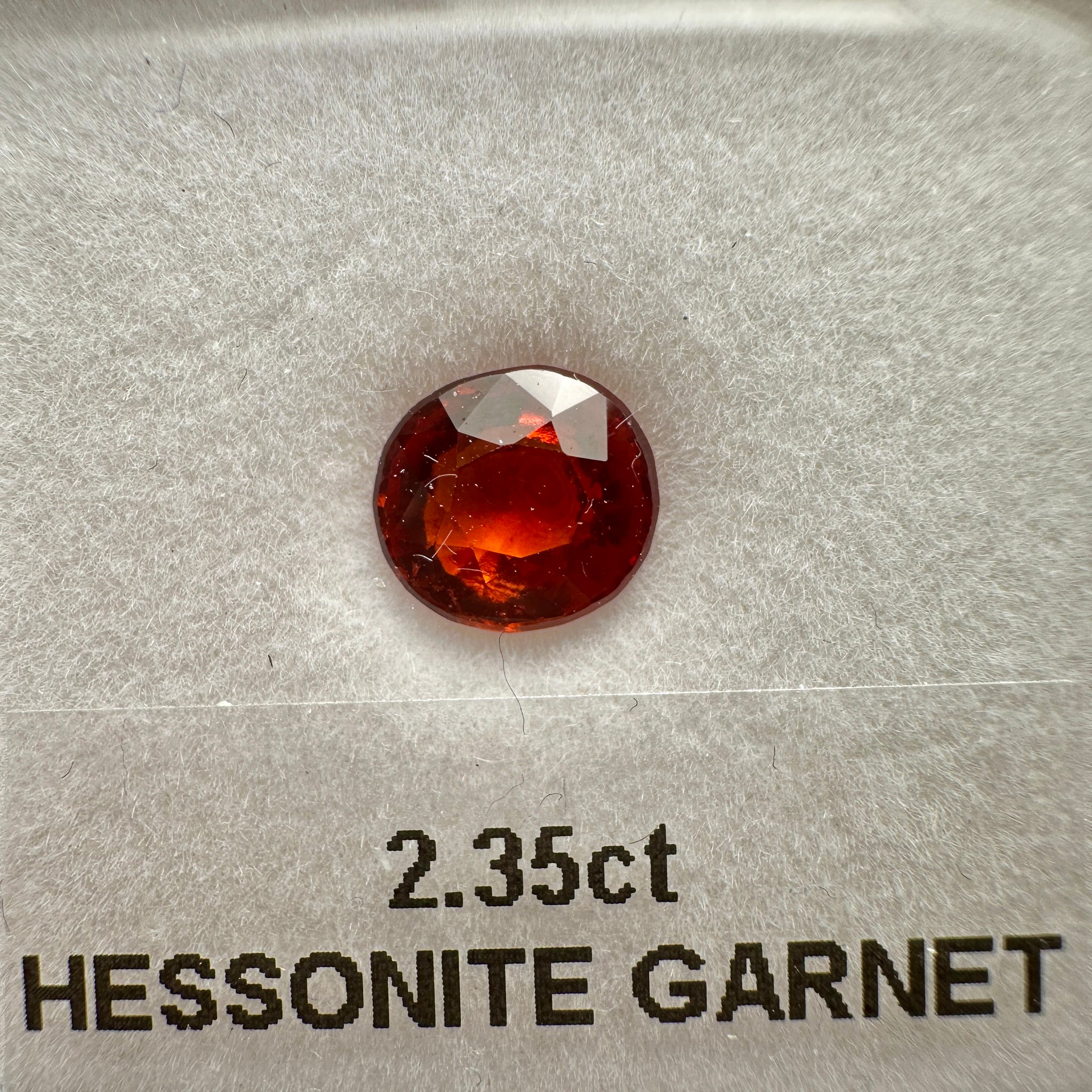 Hessonite Garnet, 2.35ct, Untreated Unheated, native cut