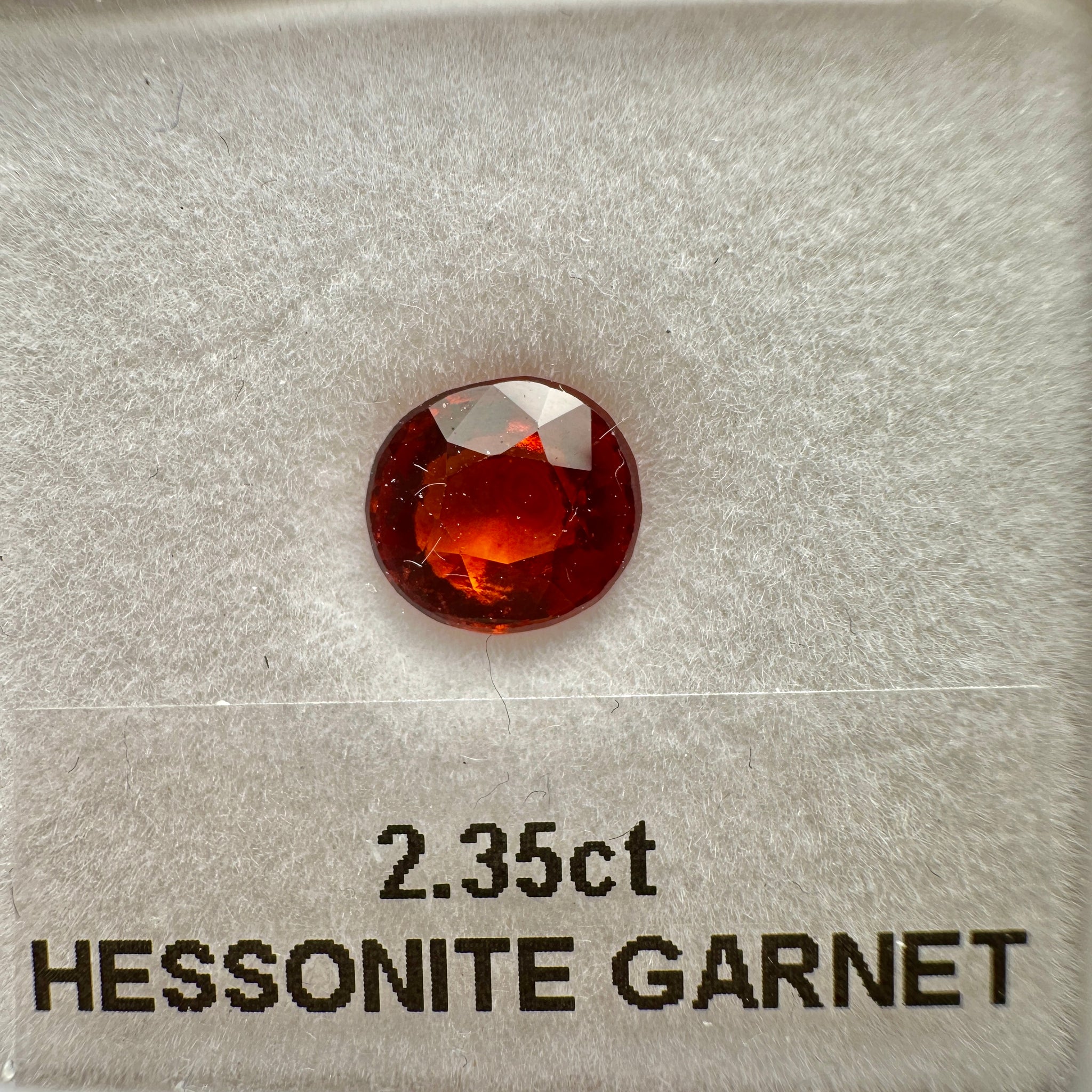 Hessonite Garnet, 2.35ct, Untreated Unheated, native cut
