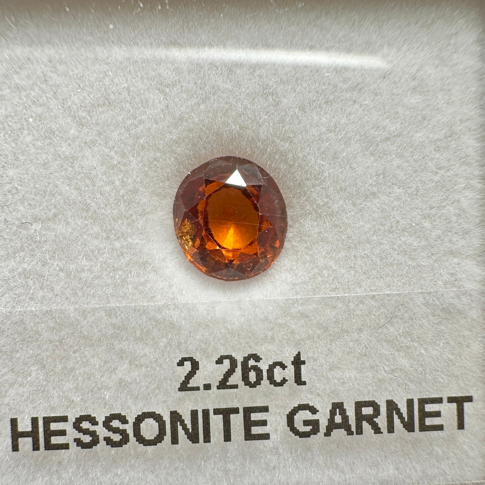 Hessonite Garnet, 2.26ct, Untreated Unheated, native cut
