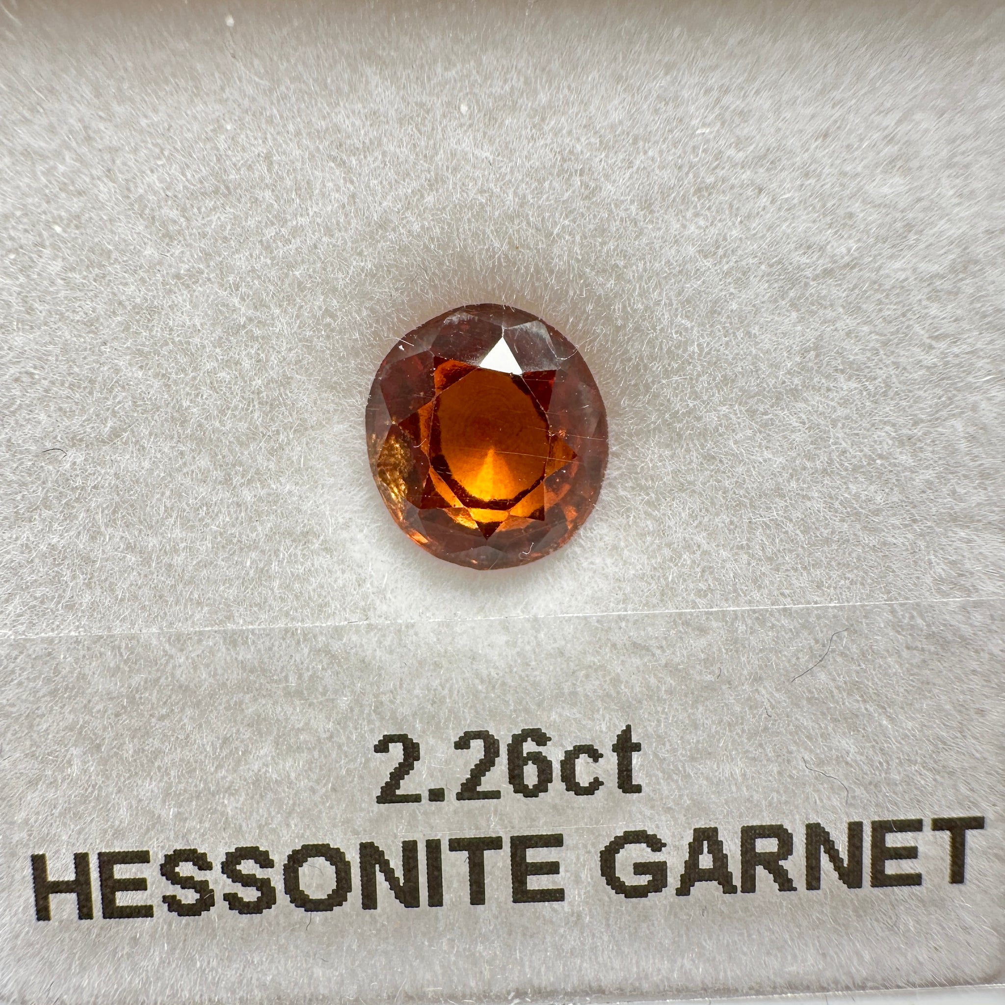 Hessonite Garnet, 2.26ct, Untreated Unheated, native cut
