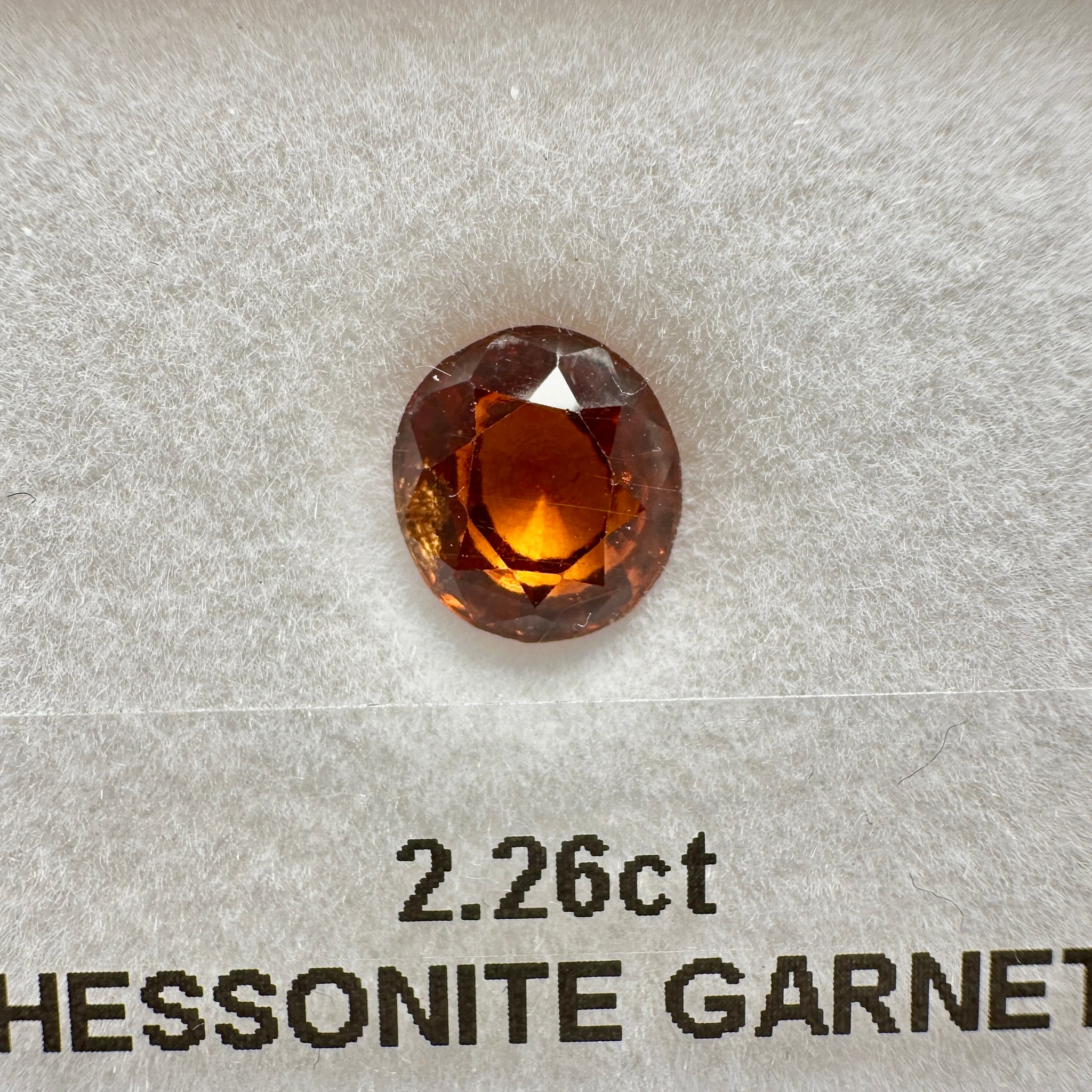Hessonite Garnet, 2.26ct, Untreated Unheated, native cut