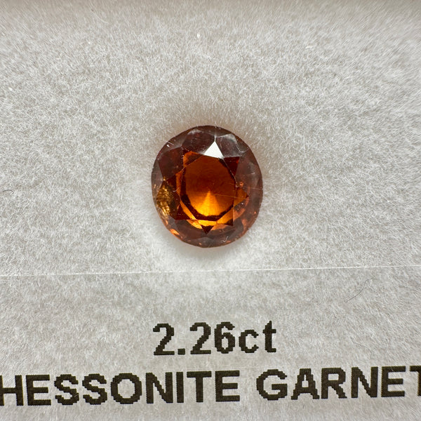 Hessonite Garnet, 2.26ct, Untreated Unheated, native cut