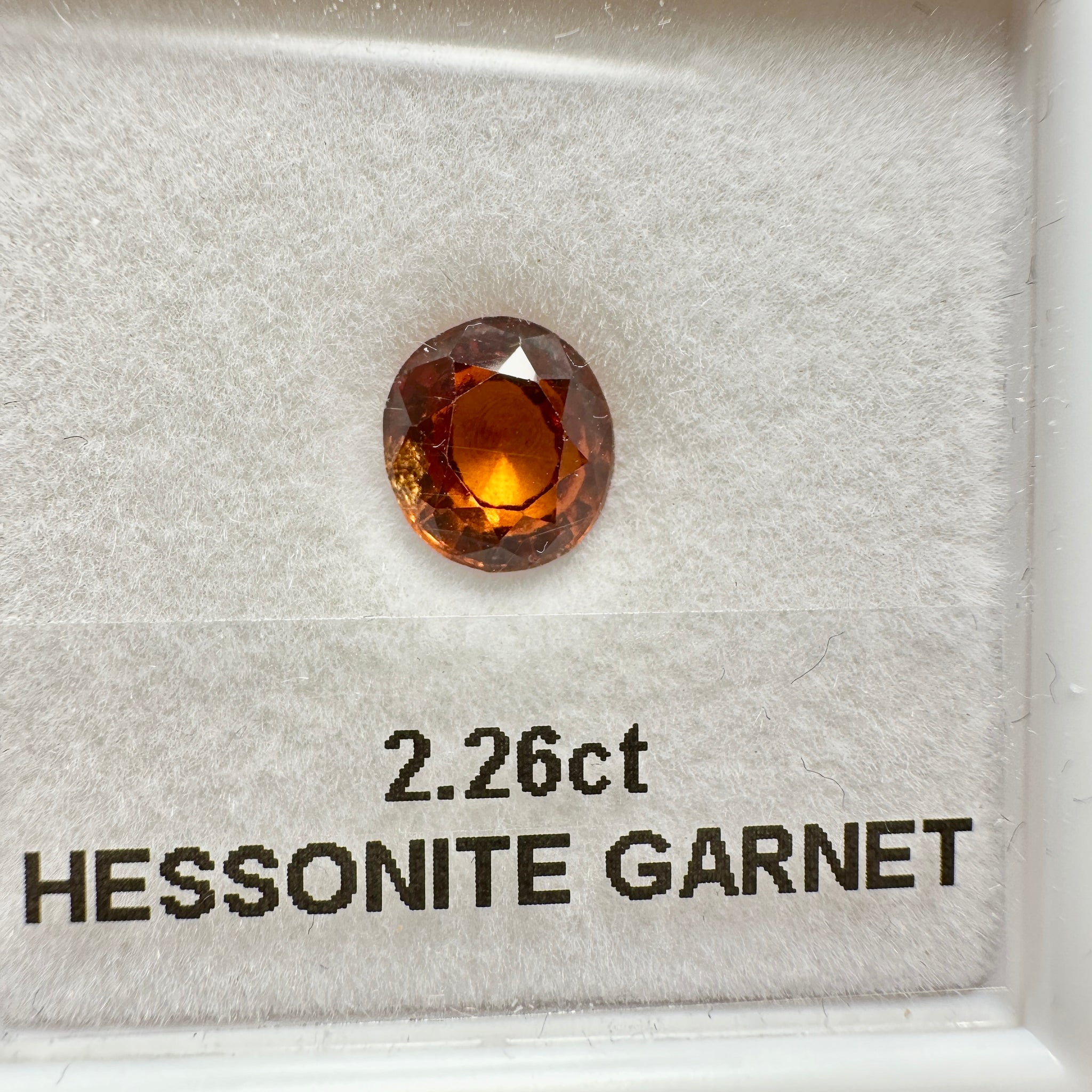 Hessonite Garnet, 2.26ct, Untreated Unheated, native cut
