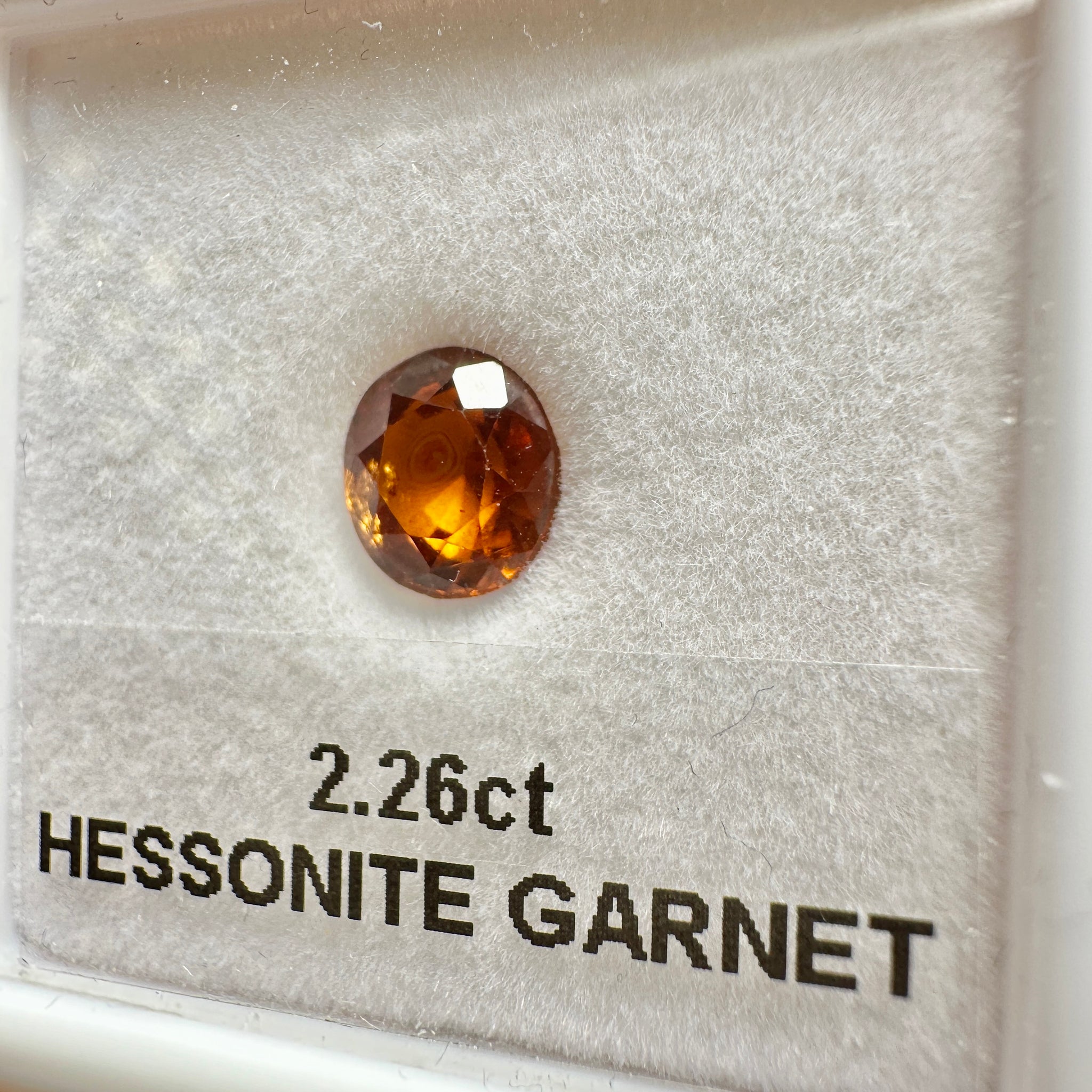 Hessonite Garnet, 2.26ct, Untreated Unheated, native cut