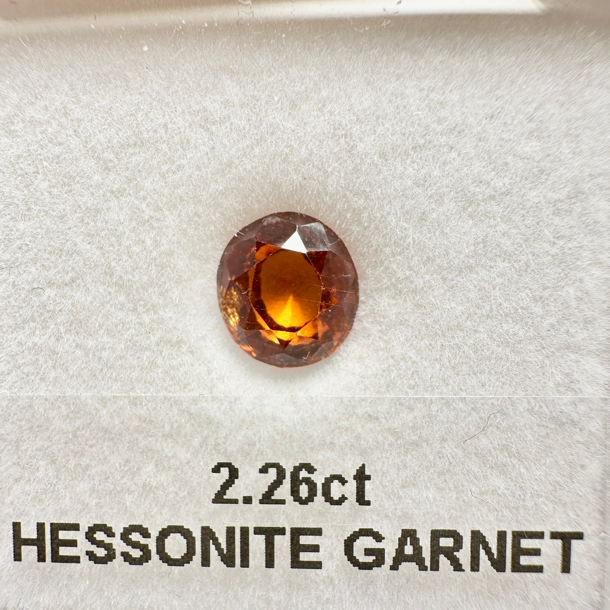 Hessonite Garnet, 2.26ct, Untreated Unheated, native cut