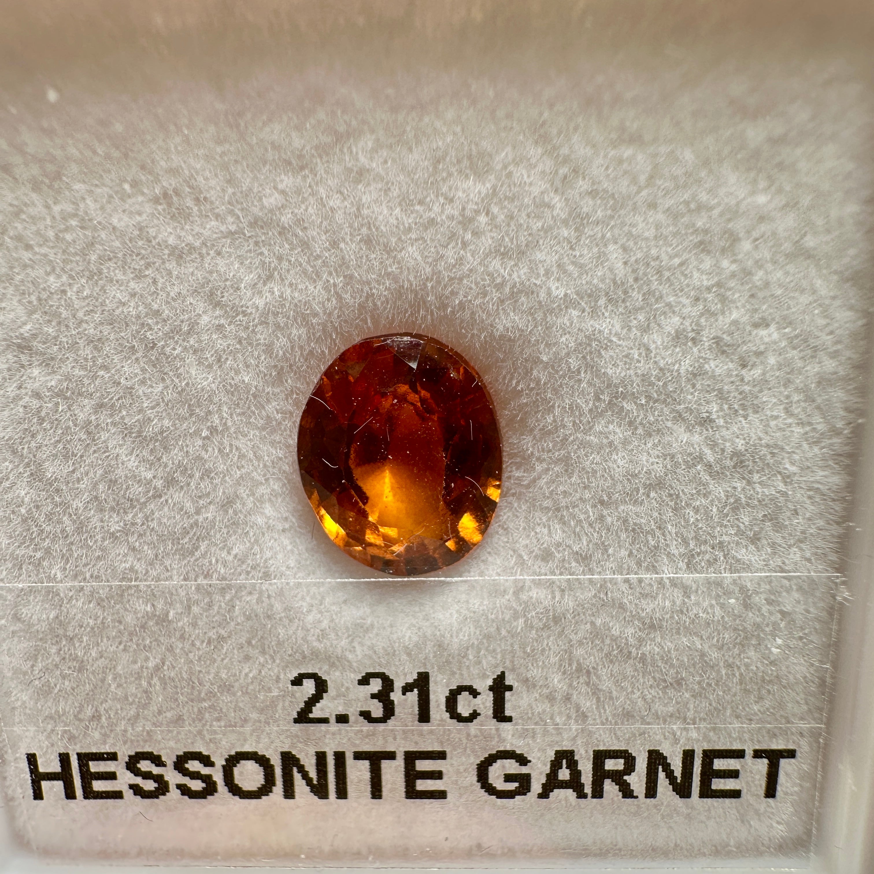 2.31ct Hessonite Garnet, Untreated Unheated, native cut