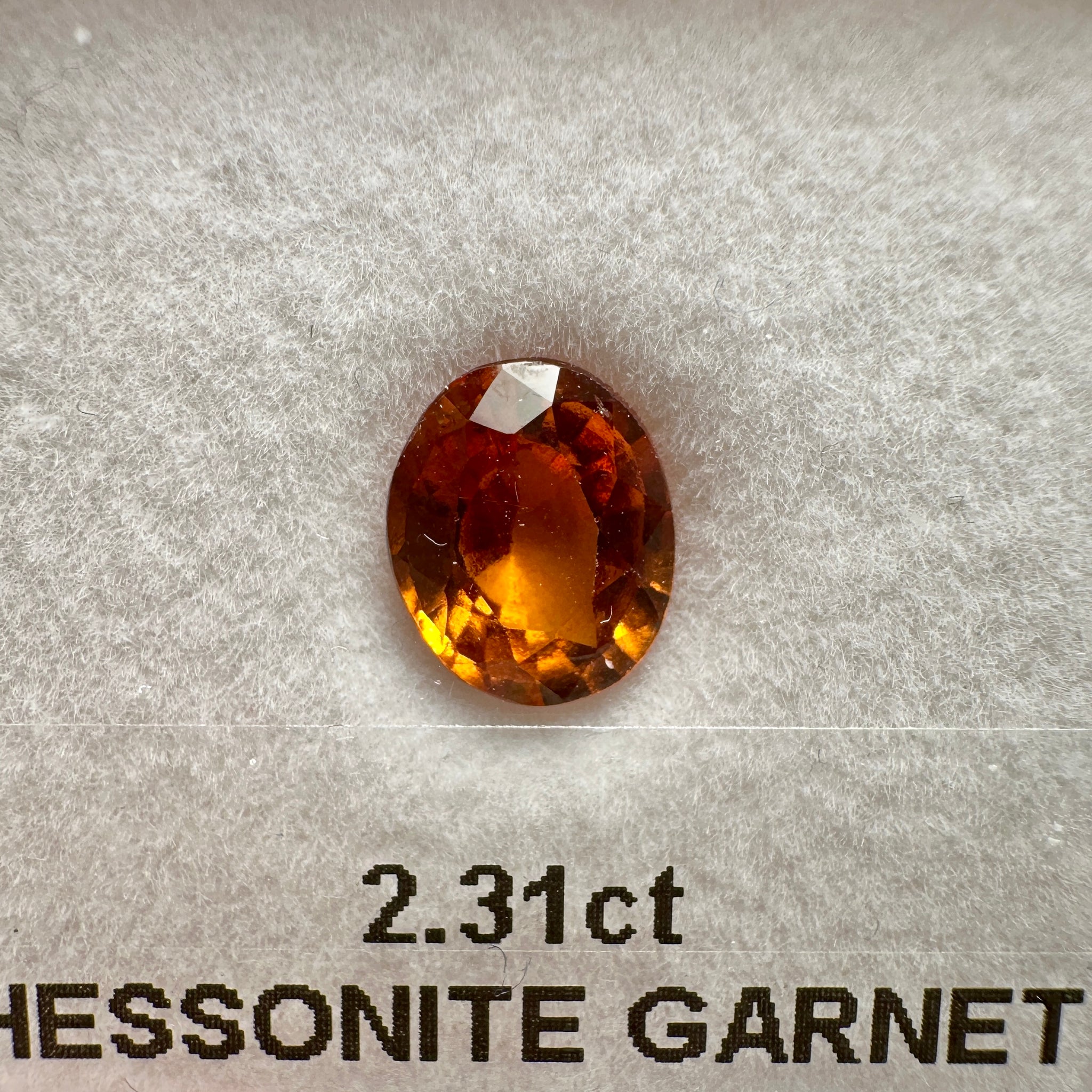 Hessonite Garnet, 2.31ct, Untreated Unheated, native cut