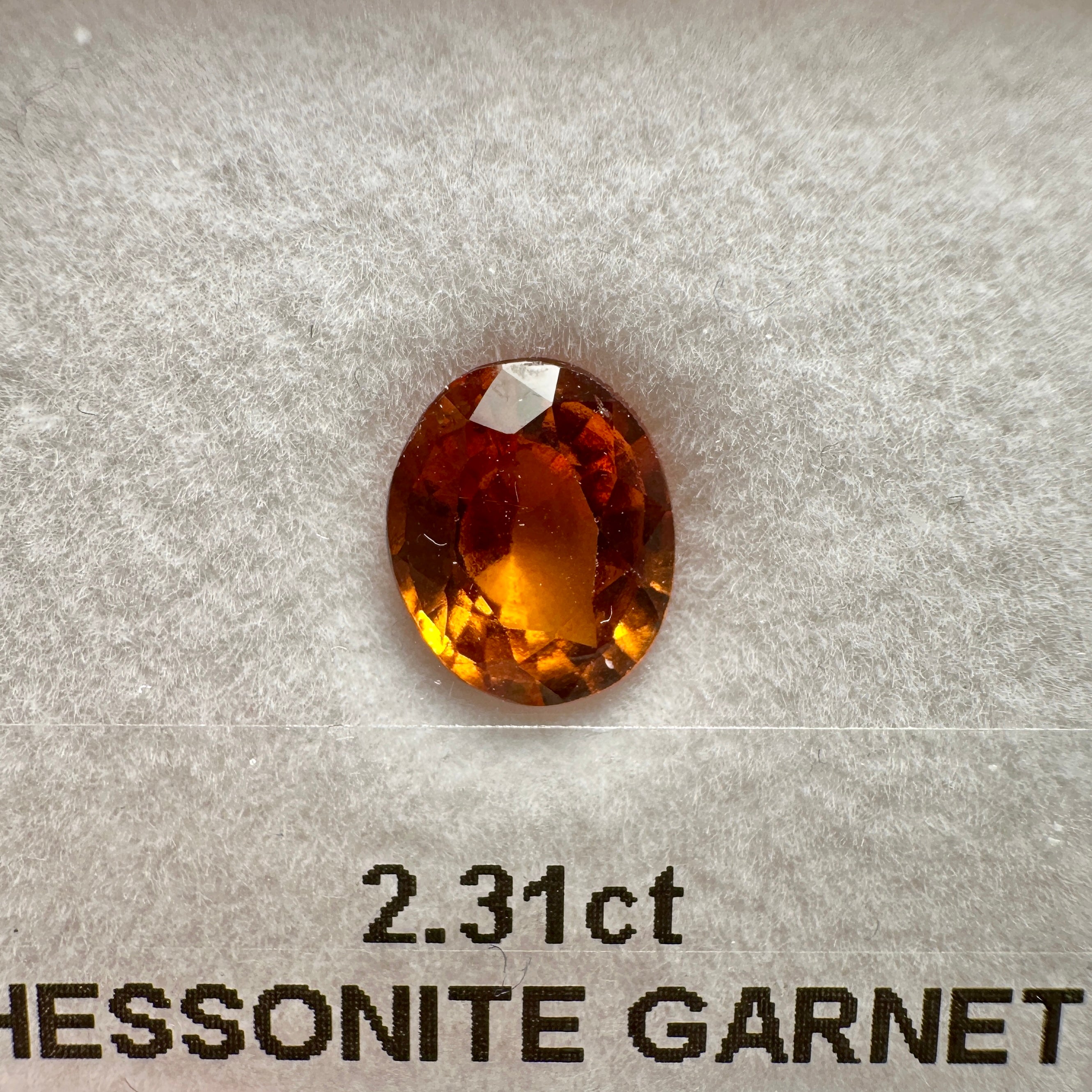 2.31ct Hessonite Garnet, Untreated Unheated, native cut
