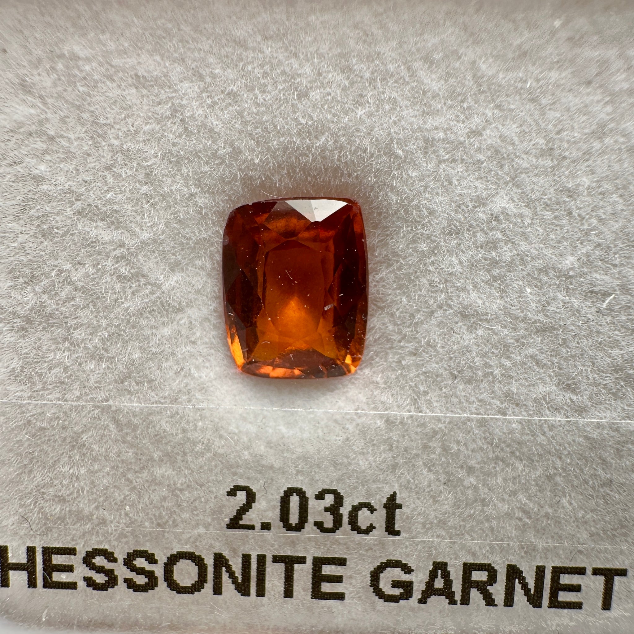 Hessonite Garnet, 2.03ct, Untreated Unheated, native cut