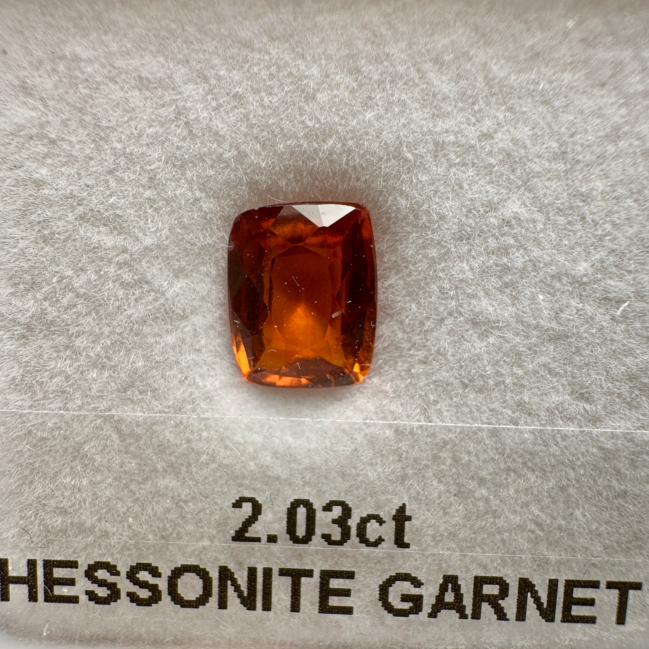 2.03ct Hessonite Garnet, Untreated Unheated, native cut