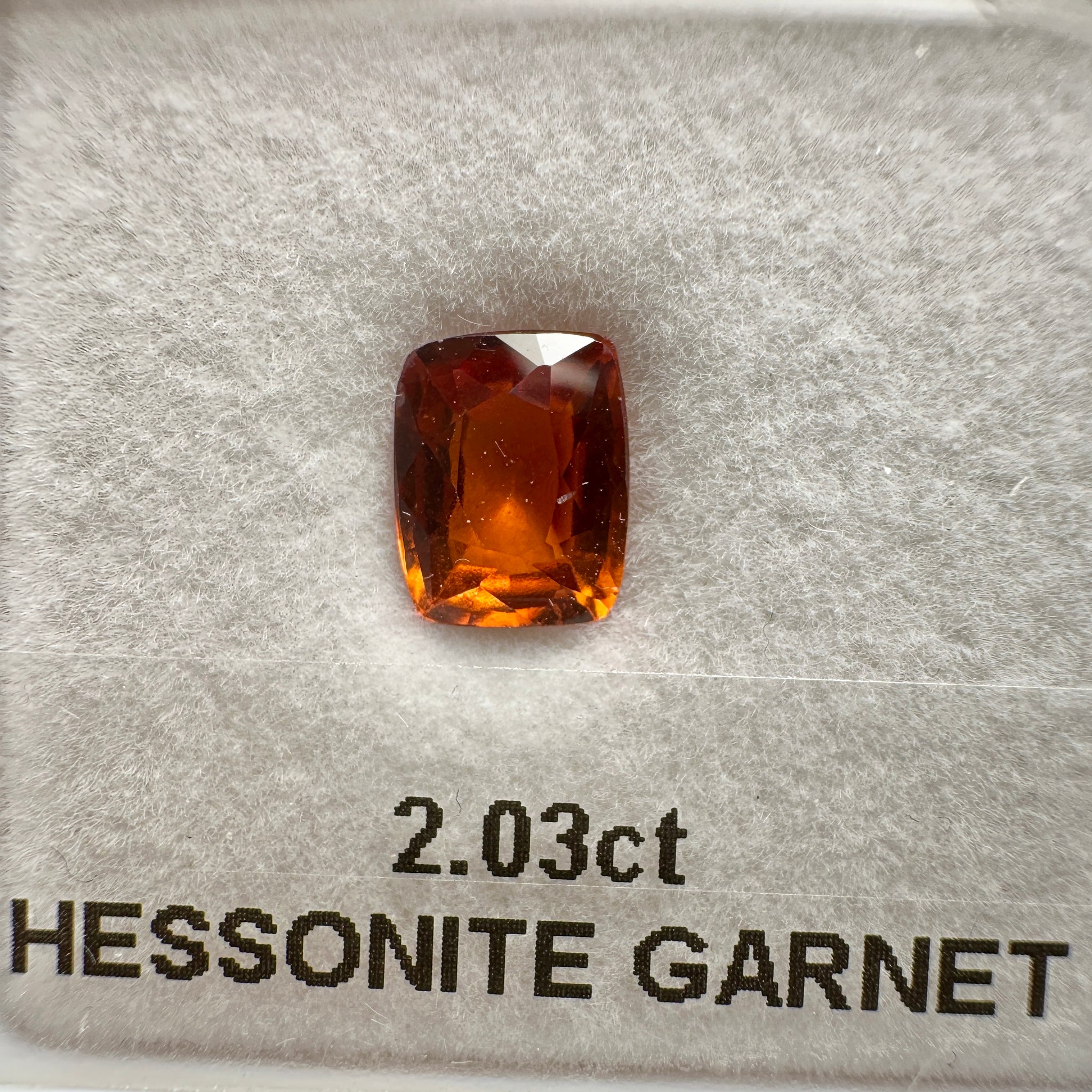 Hessonite Garnet, 2.03ct, Untreated Unheated, native cut
