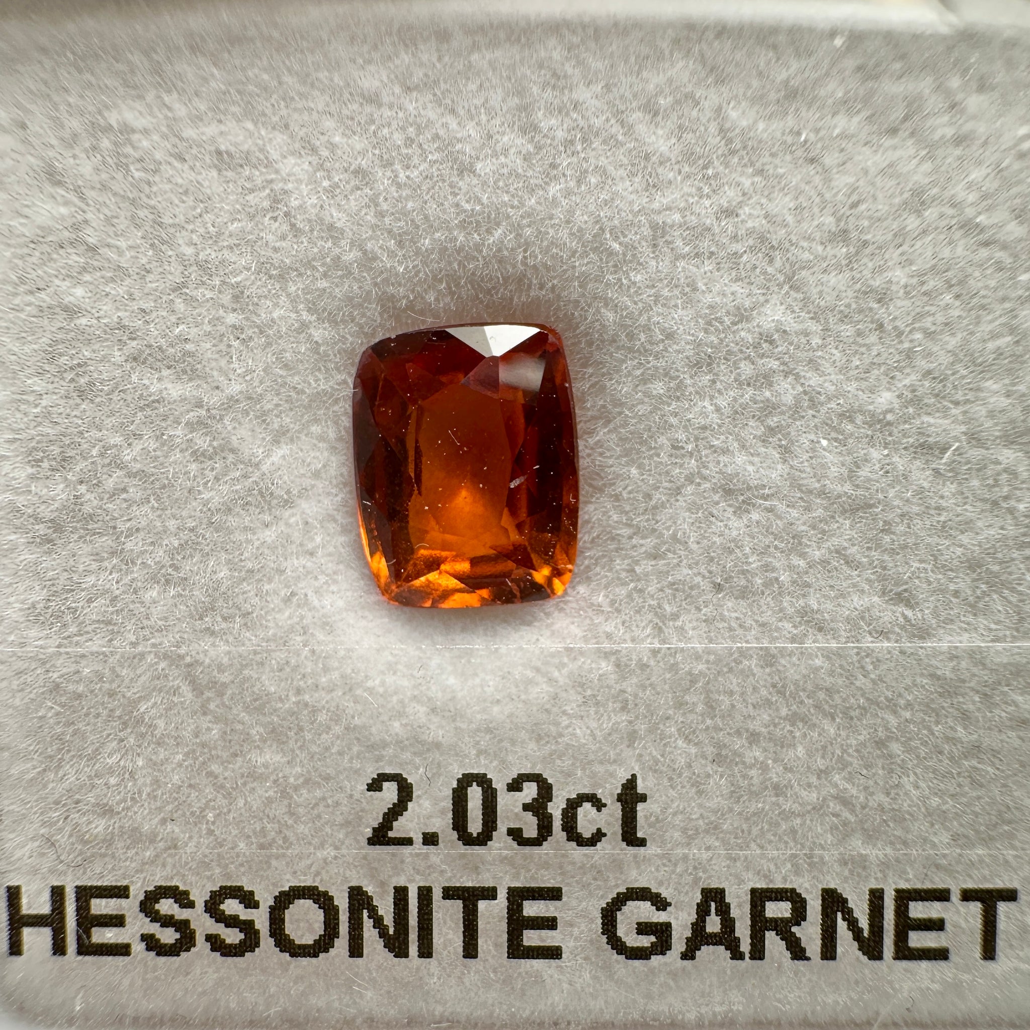 Hessonite Garnet, 2.03ct, Untreated Unheated, native cut