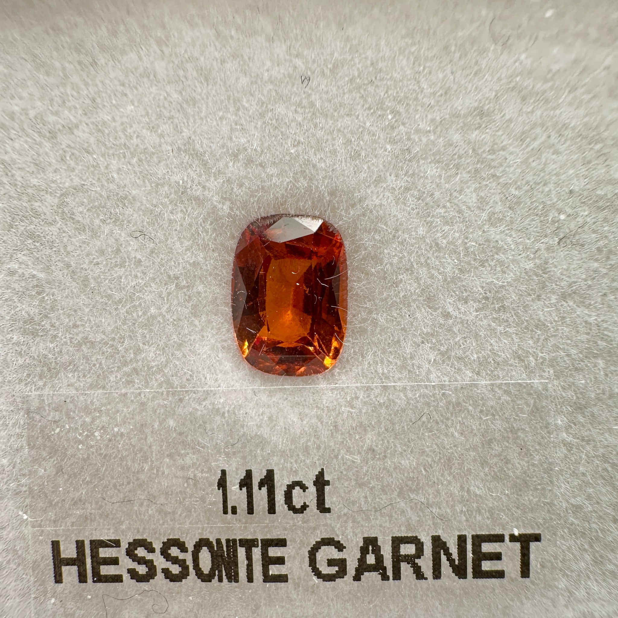 Hessonite Garnet, 1.11ct, Untreated Unheated, native cut