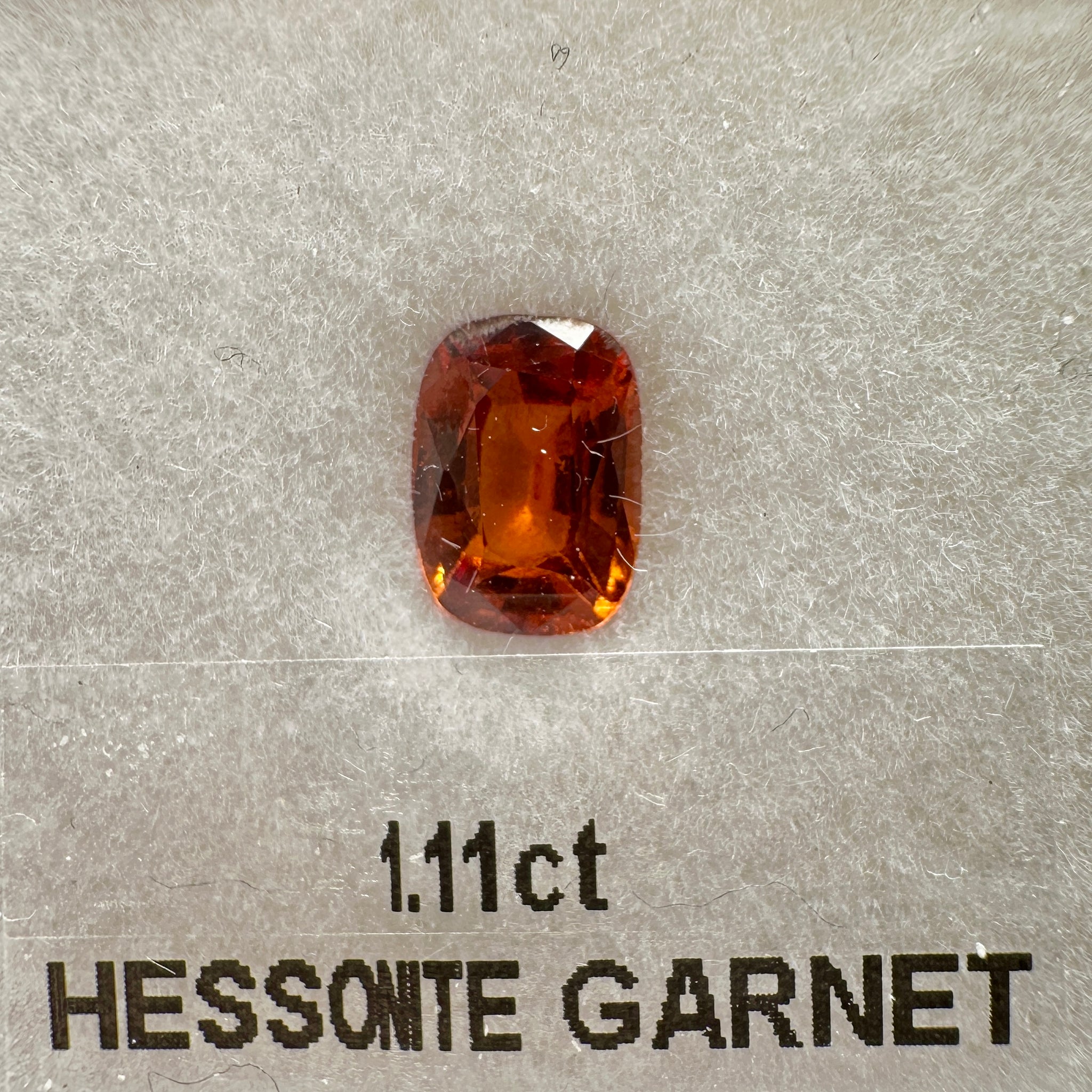 Hessonite Garnet, 1.11ct, Untreated Unheated, native cut