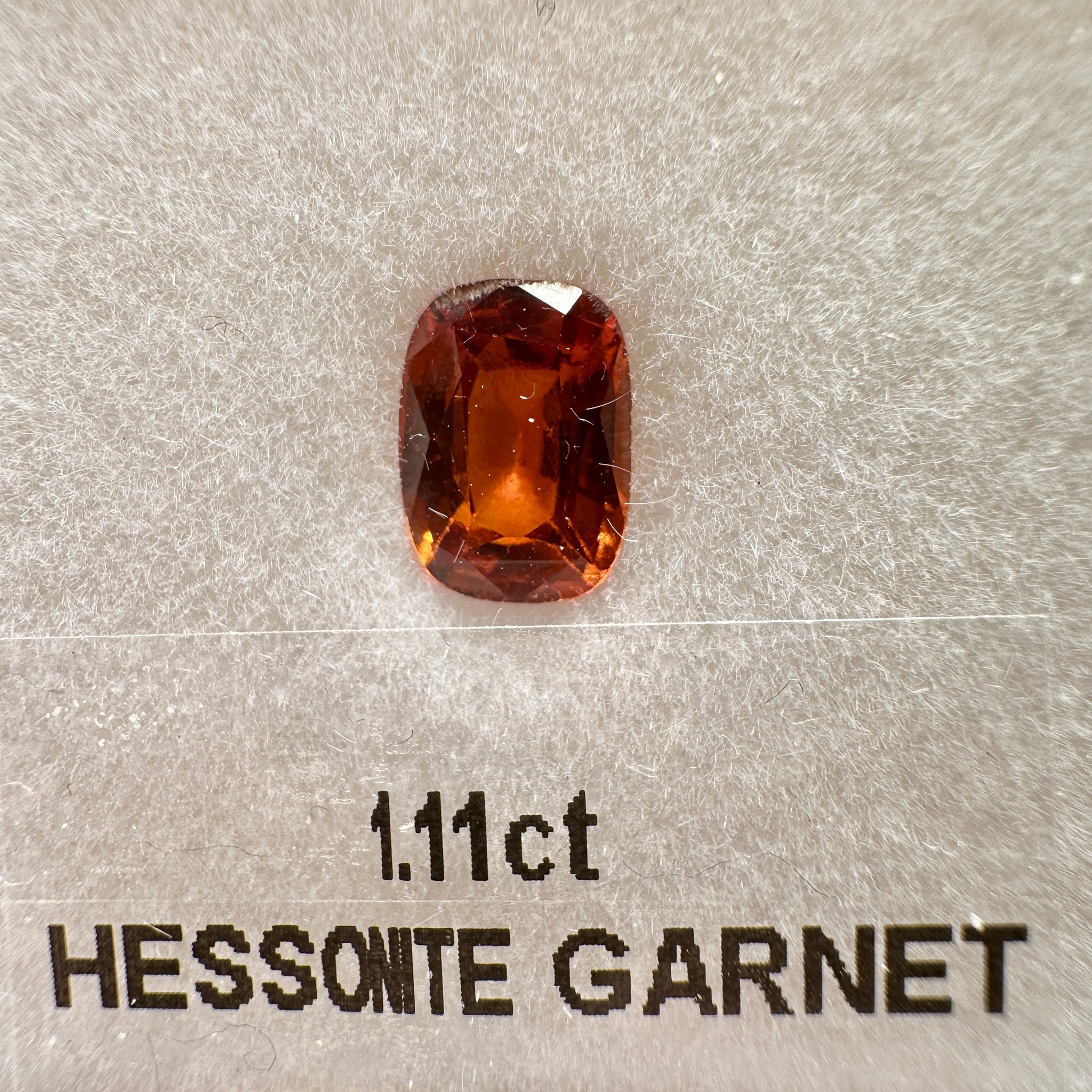 Hessonite Garnet, 1.11ct, Untreated Unheated, native cut