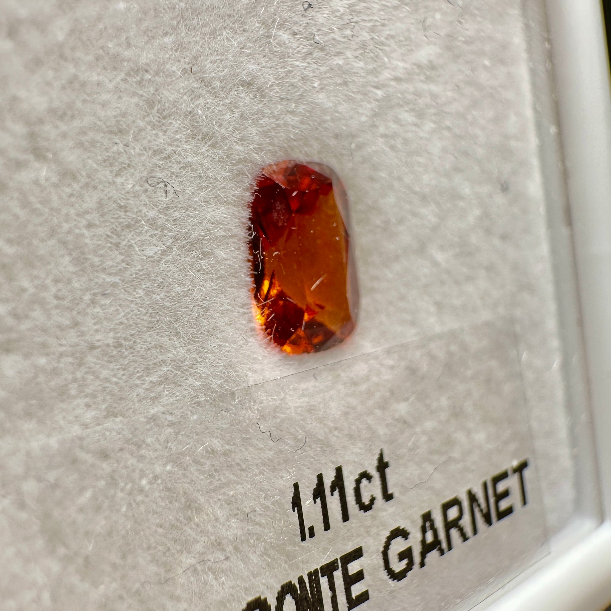 Hessonite Garnet, 1.11ct, Untreated Unheated, native cut