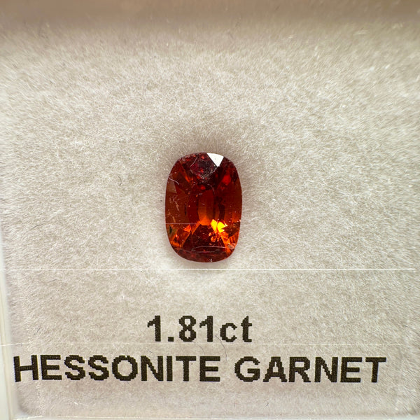 Hessonite Garnet, 1.81ct, Untreated Unheated, native cut