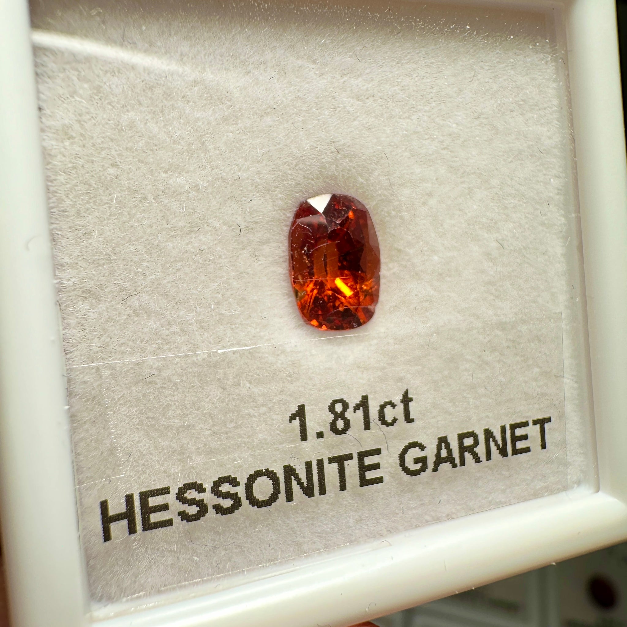 Hessonite Garnet, 1.81ct, Untreated Unheated, native cut