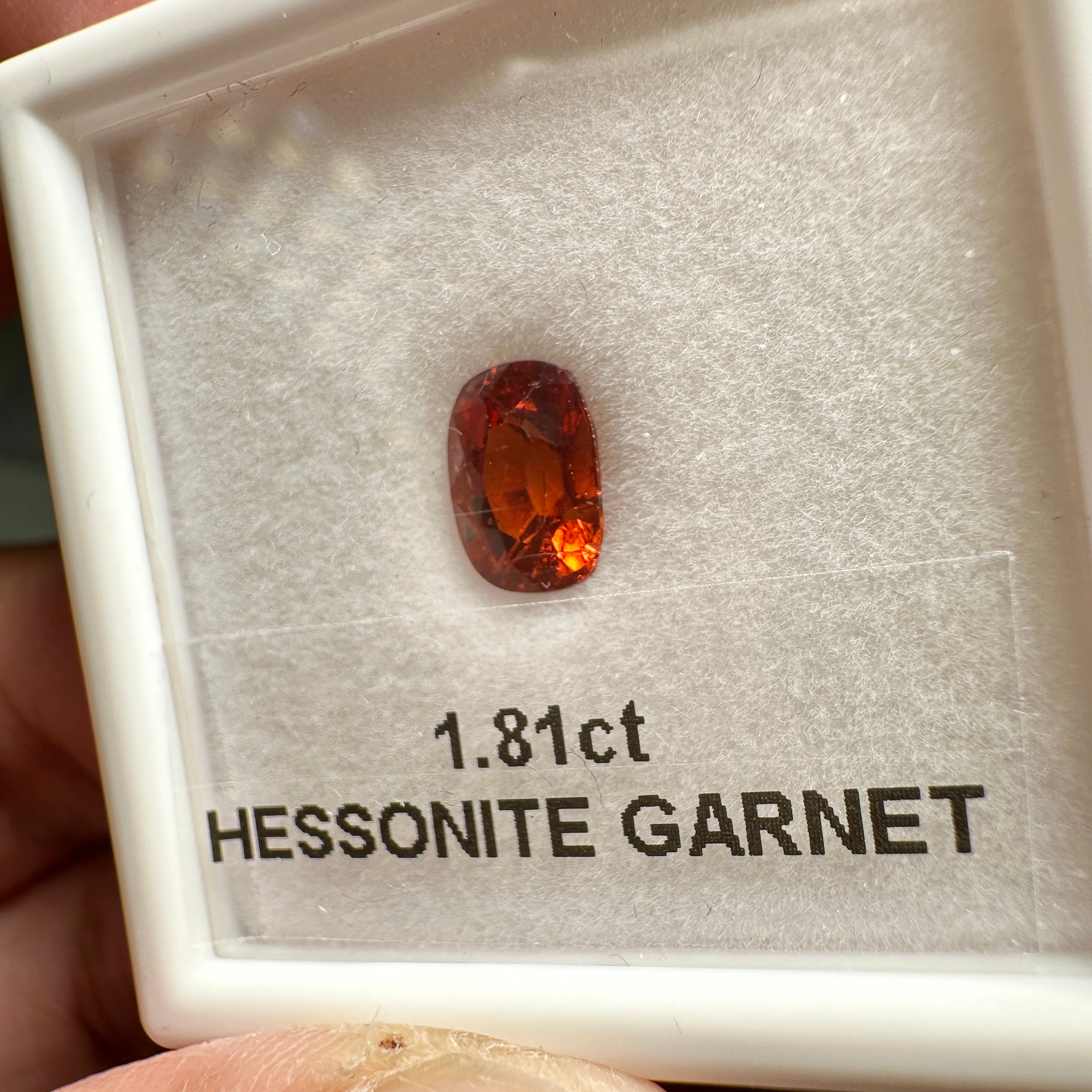 1.81ct Hessonite Garnet, Untreated Unheated, native cut