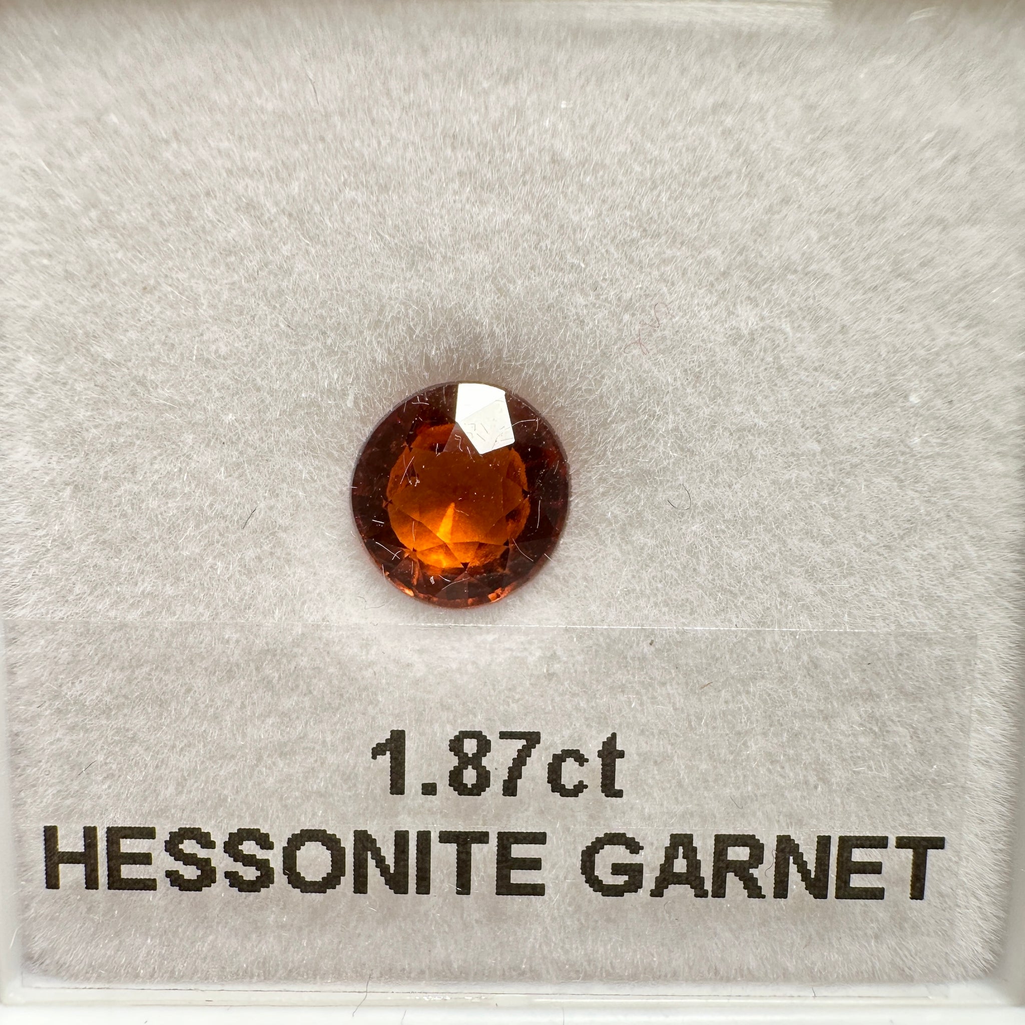 Hessonite Garnet, 1.87ct, Untreated Unheated, native cut