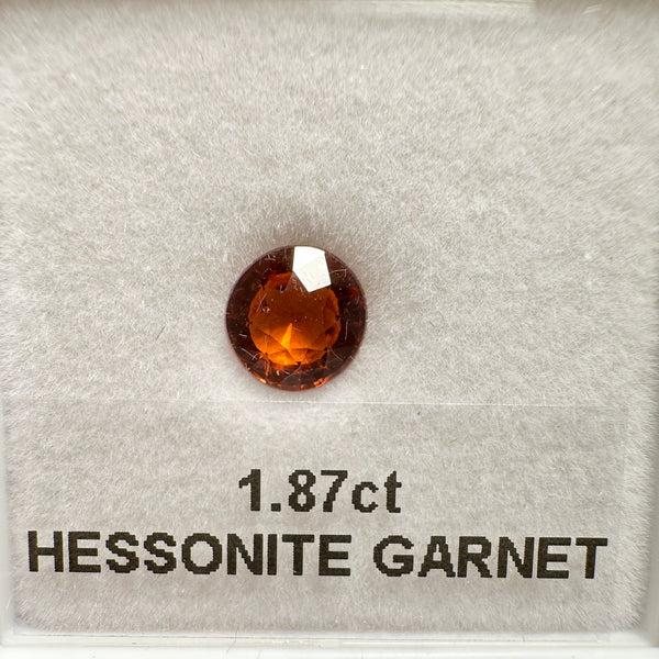 1.87ct Hessonite Garnet, Untreated Unheated, native cut