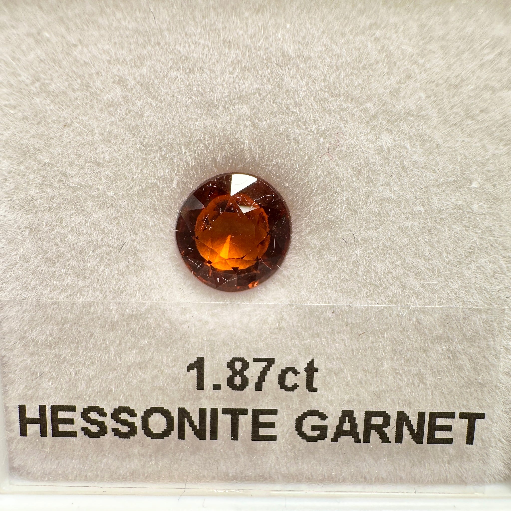 Hessonite Garnet, 1.87ct, Untreated Unheated, native cut