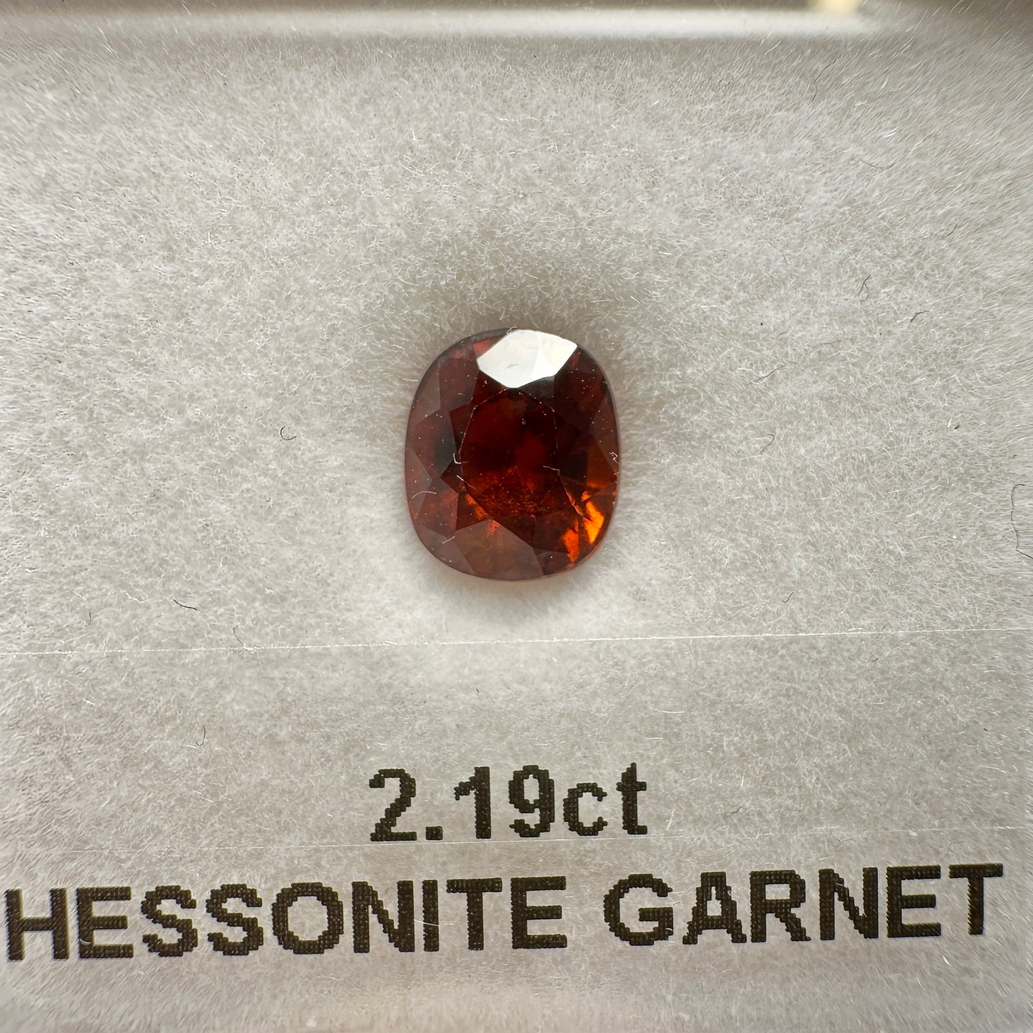 Hessonite Garnet, 2.19ct, Untreated Unheated, native cut