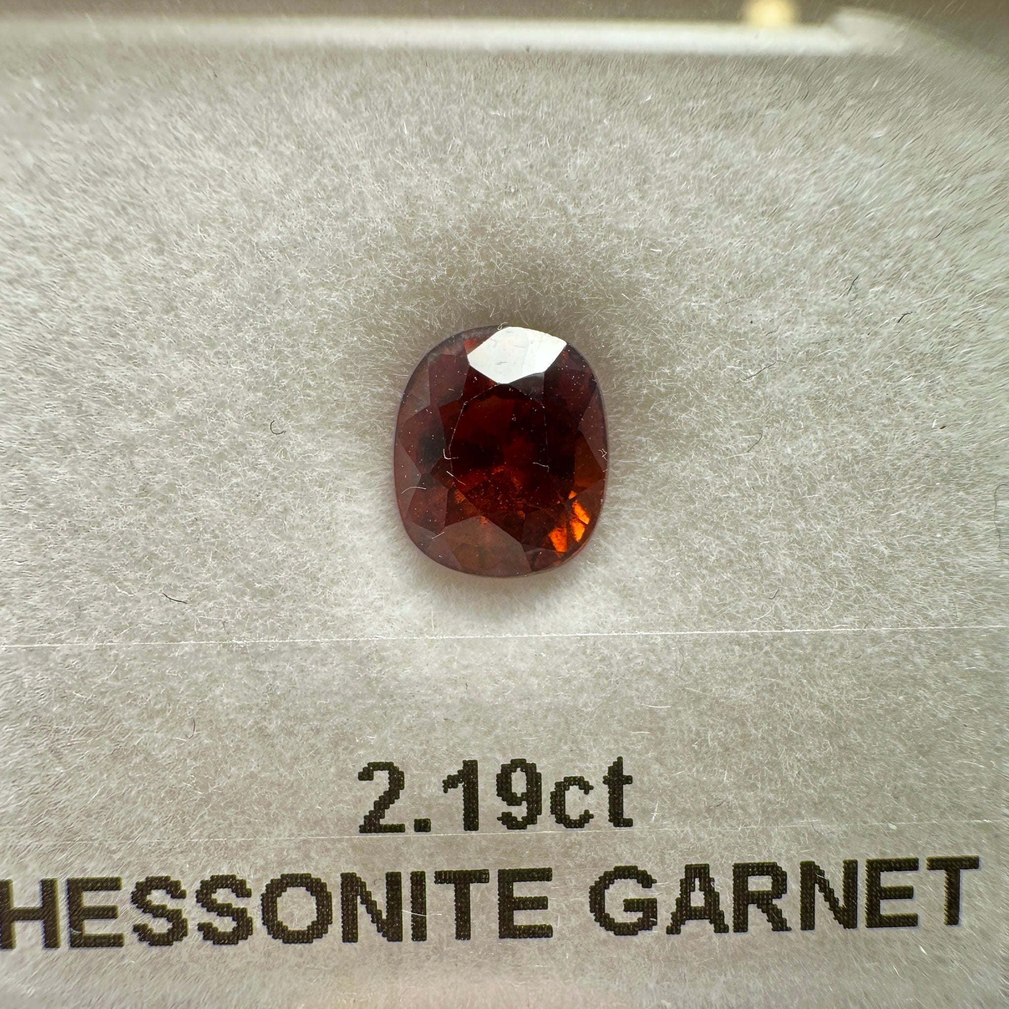 Hessonite Garnet, 2.19ct, Untreated Unheated, native cut