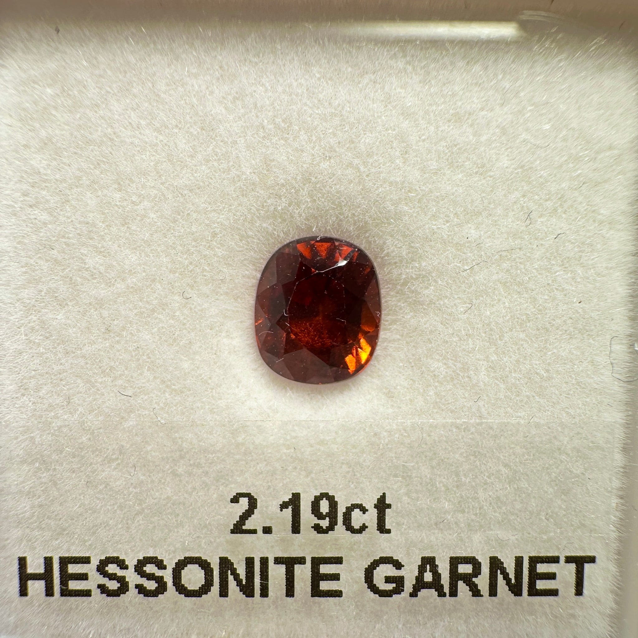 Hessonite Garnet, 2.19ct, Untreated Unheated, native cut