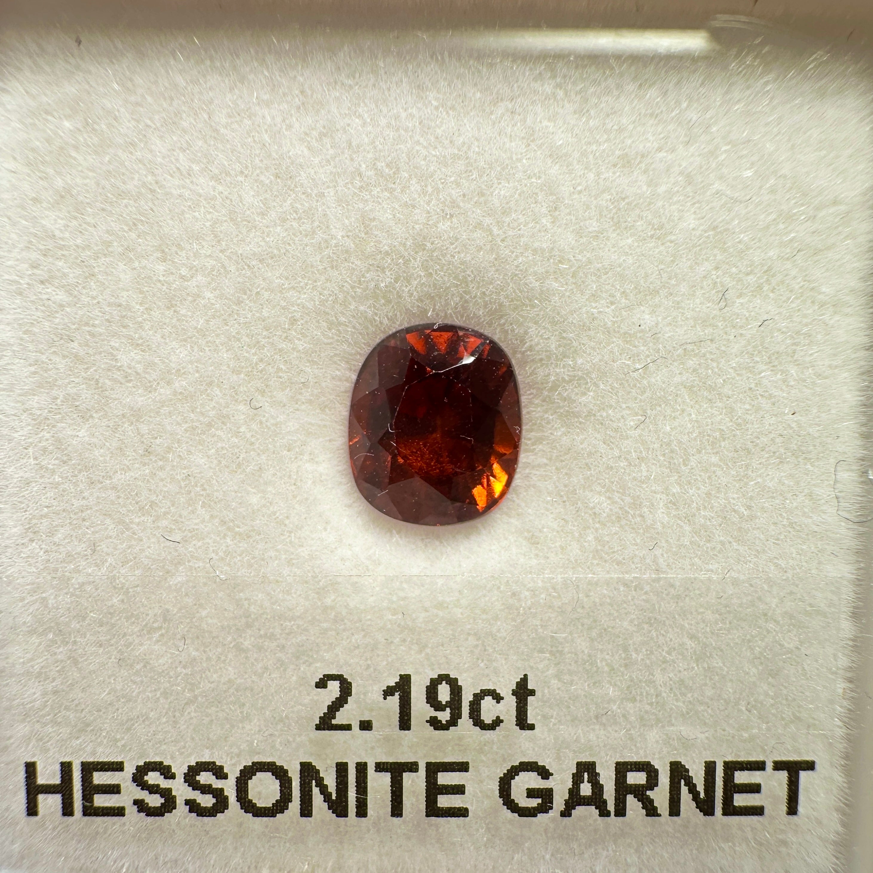 2.19ct Hessonite Garnet, Untreated Unheated, native cut