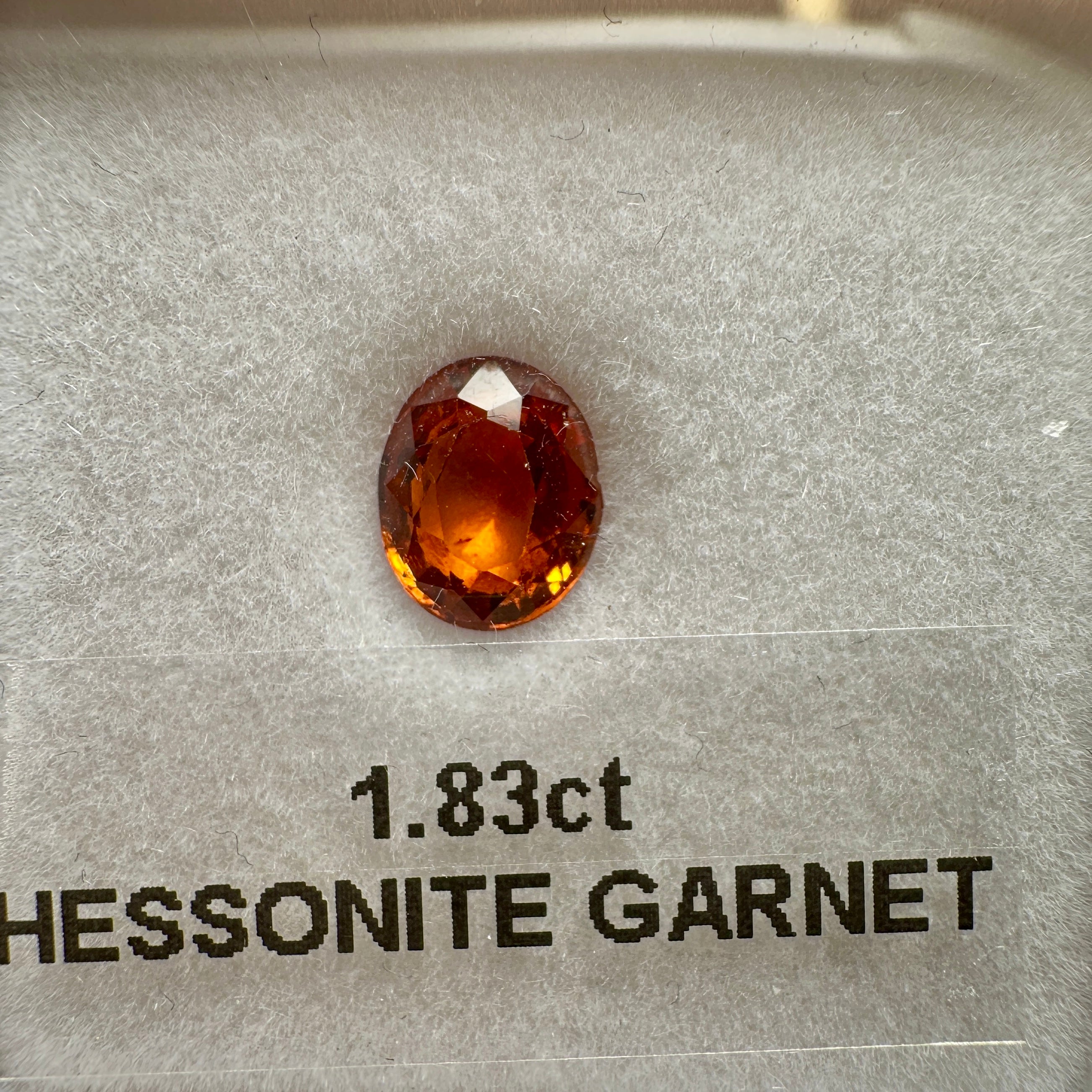 1.83ct Hessonite Garnet, Untreated Unheated, native cut