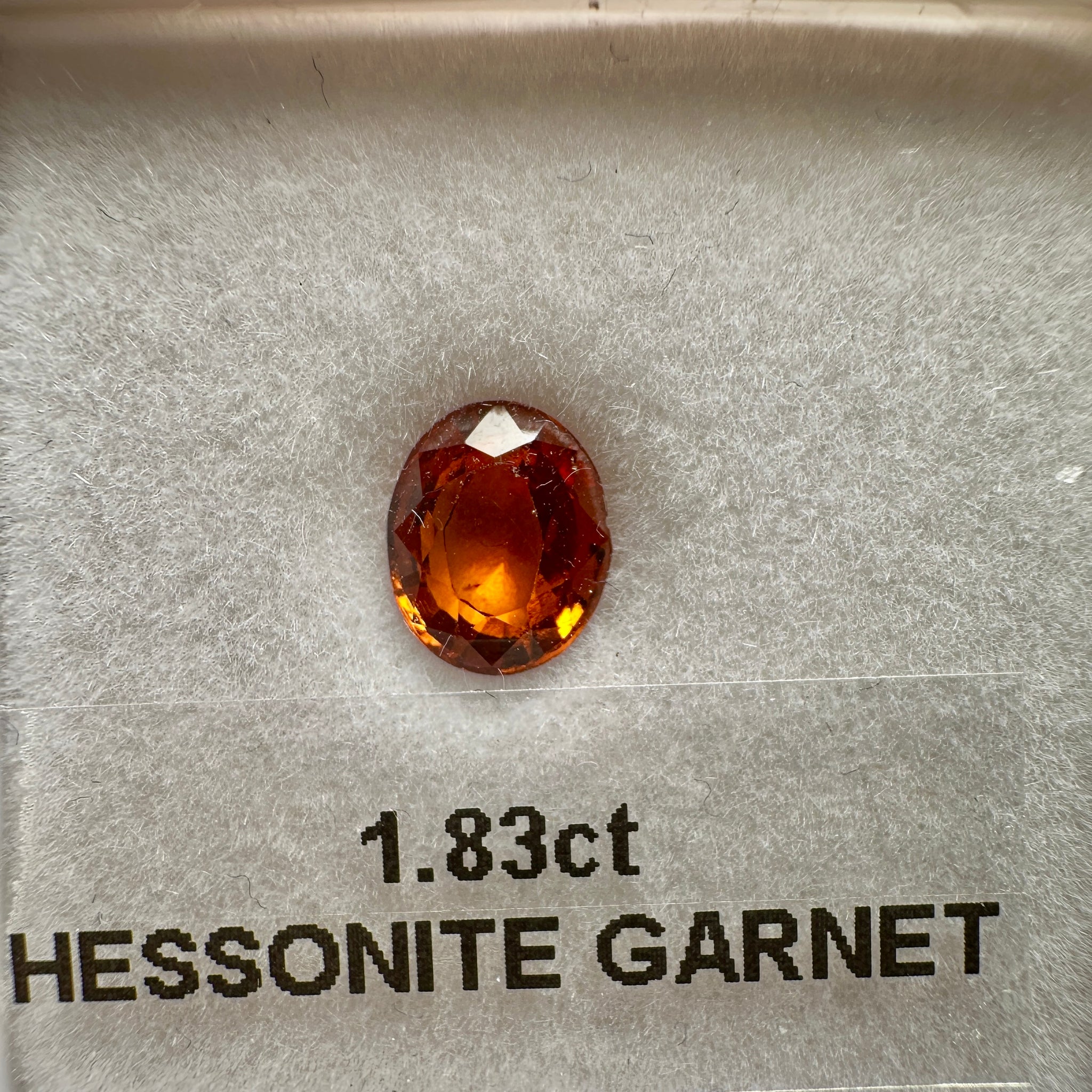 Hessonite Garnet, 1.83ct, Untreated Unheated, native cut