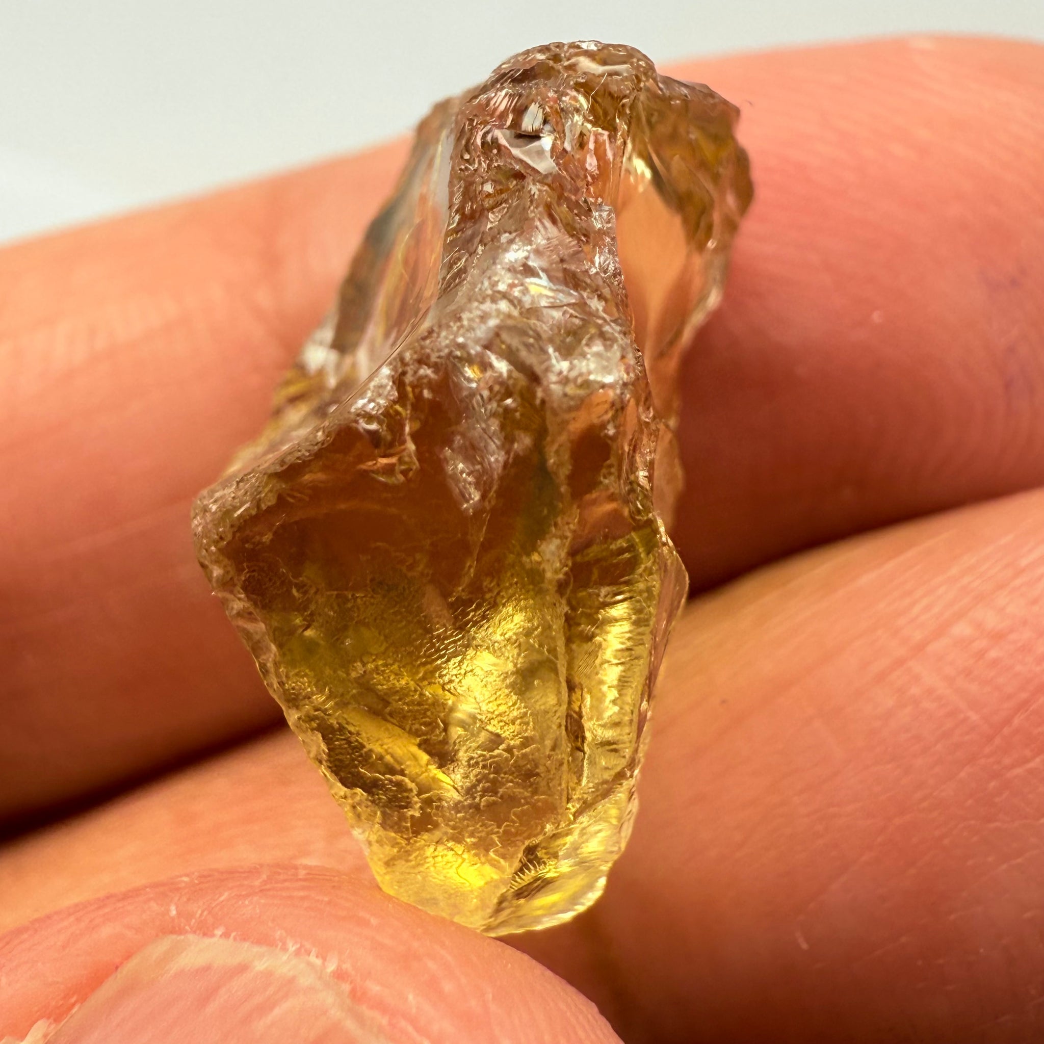 Citrine, 16.32ct, Zambia, Untreated Unheated, See shape, slight crack on skin going in 2mm, rest is VVS-IF