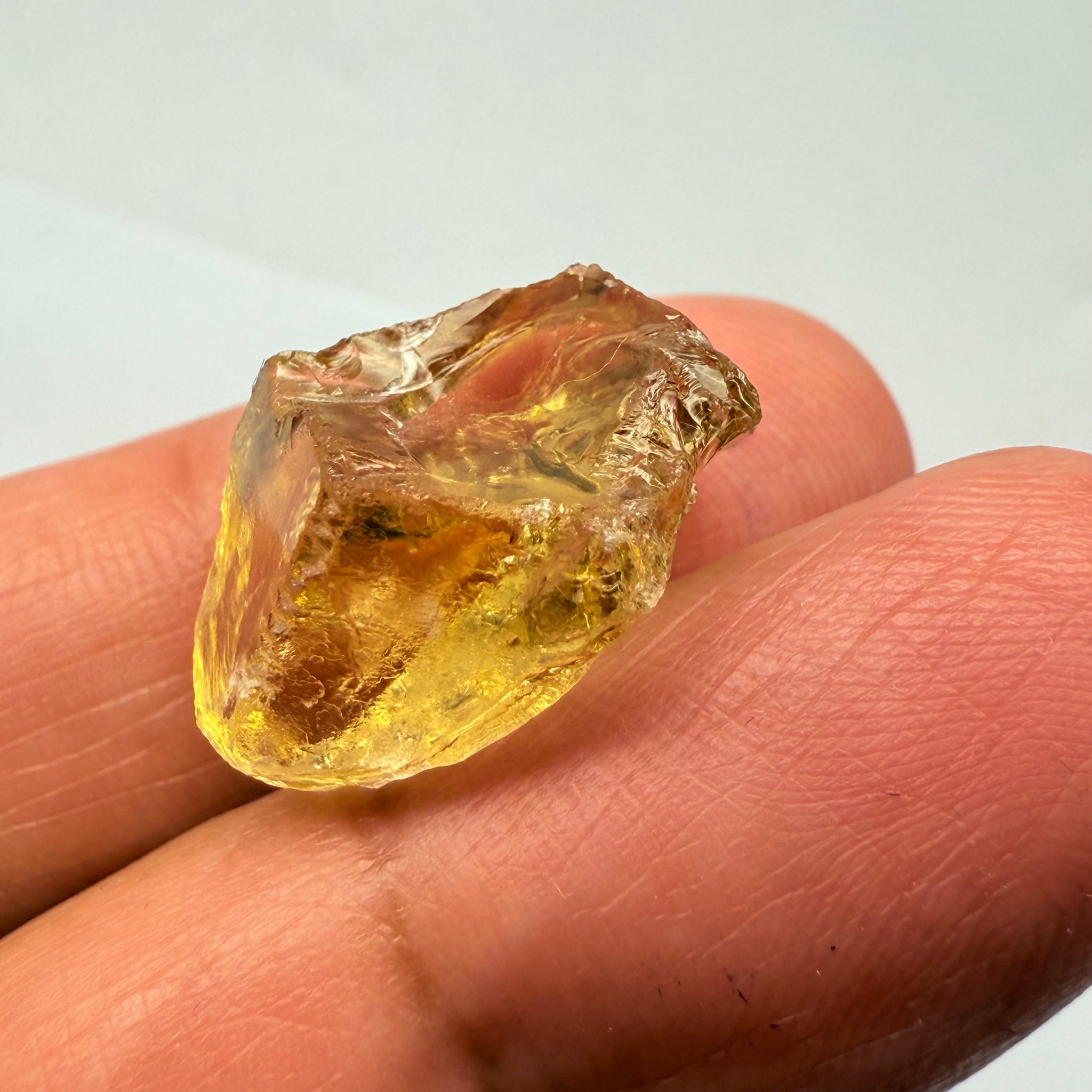 Citrine, 16.32ct, Zambia, Untreated Unheated, See shape, slight crack on skin going in 2mm, rest is VVS-IF