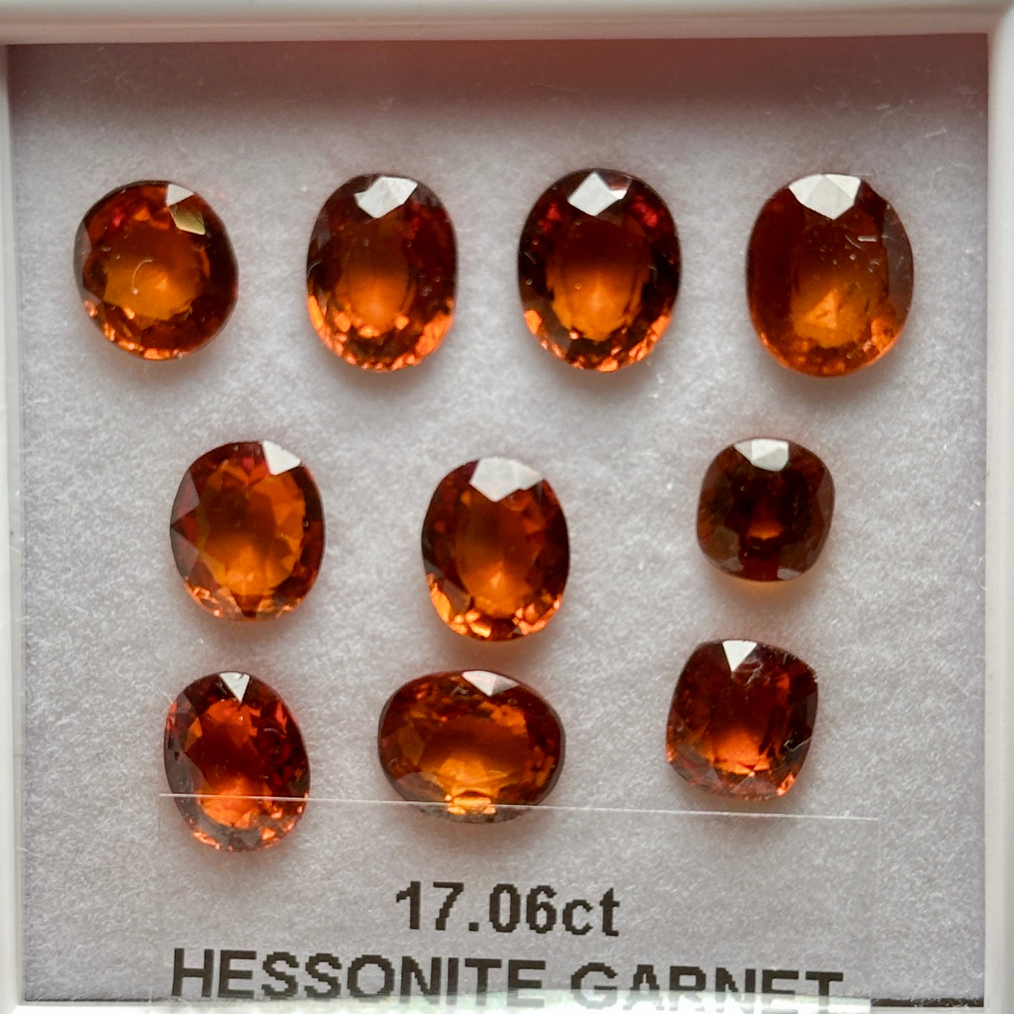 Hessonite Garnet Lot, 17.06ct, Untreated Unheated, native cut