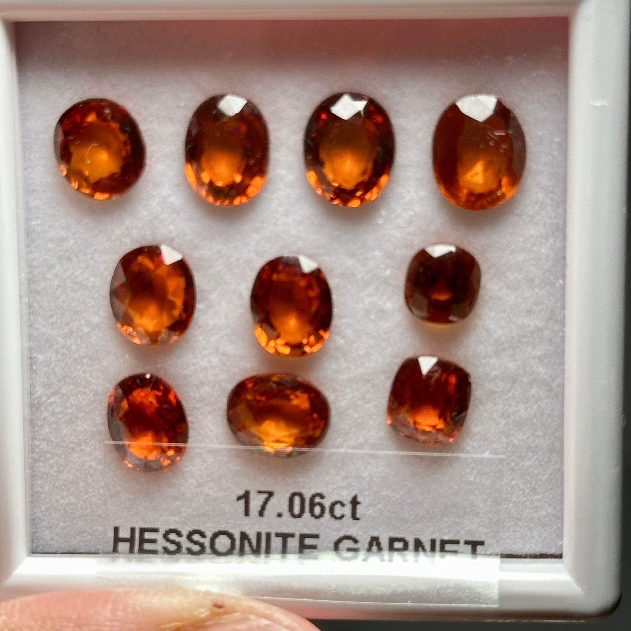 Hessonite Garnet Lot, 17.06ct, Untreated Unheated, native cut