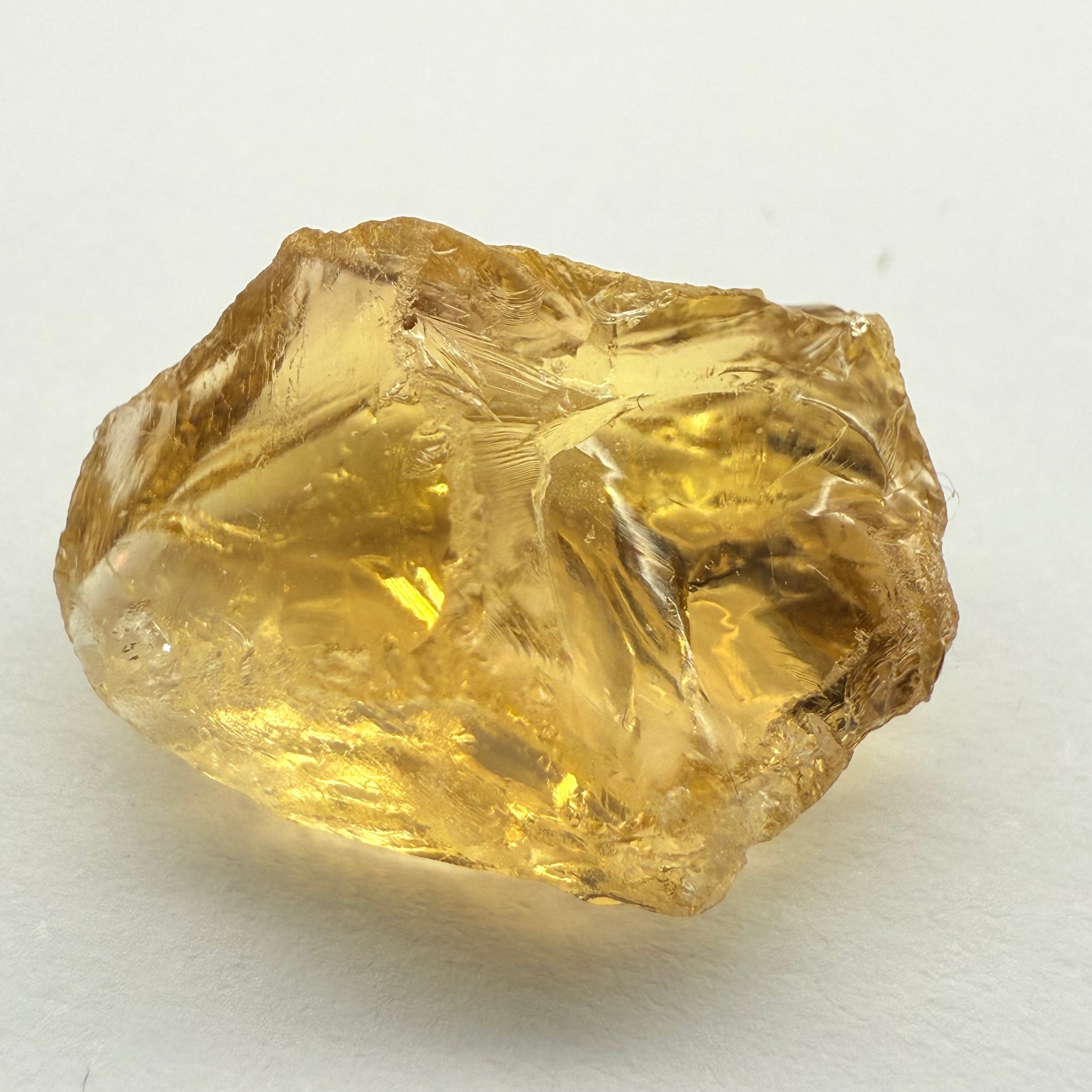 Citrine, 16.32ct, Zambia, Untreated Unheated, See shape, slight crack on skin going in 2mm, rest is VVS-IF