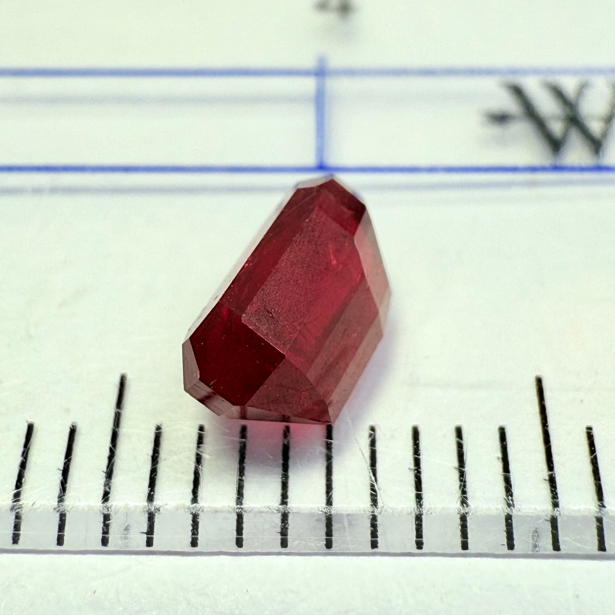 Ruby 0.88ct, Tanzania, Untreated Unheated. Native cut, large pavilion, great for a high setting