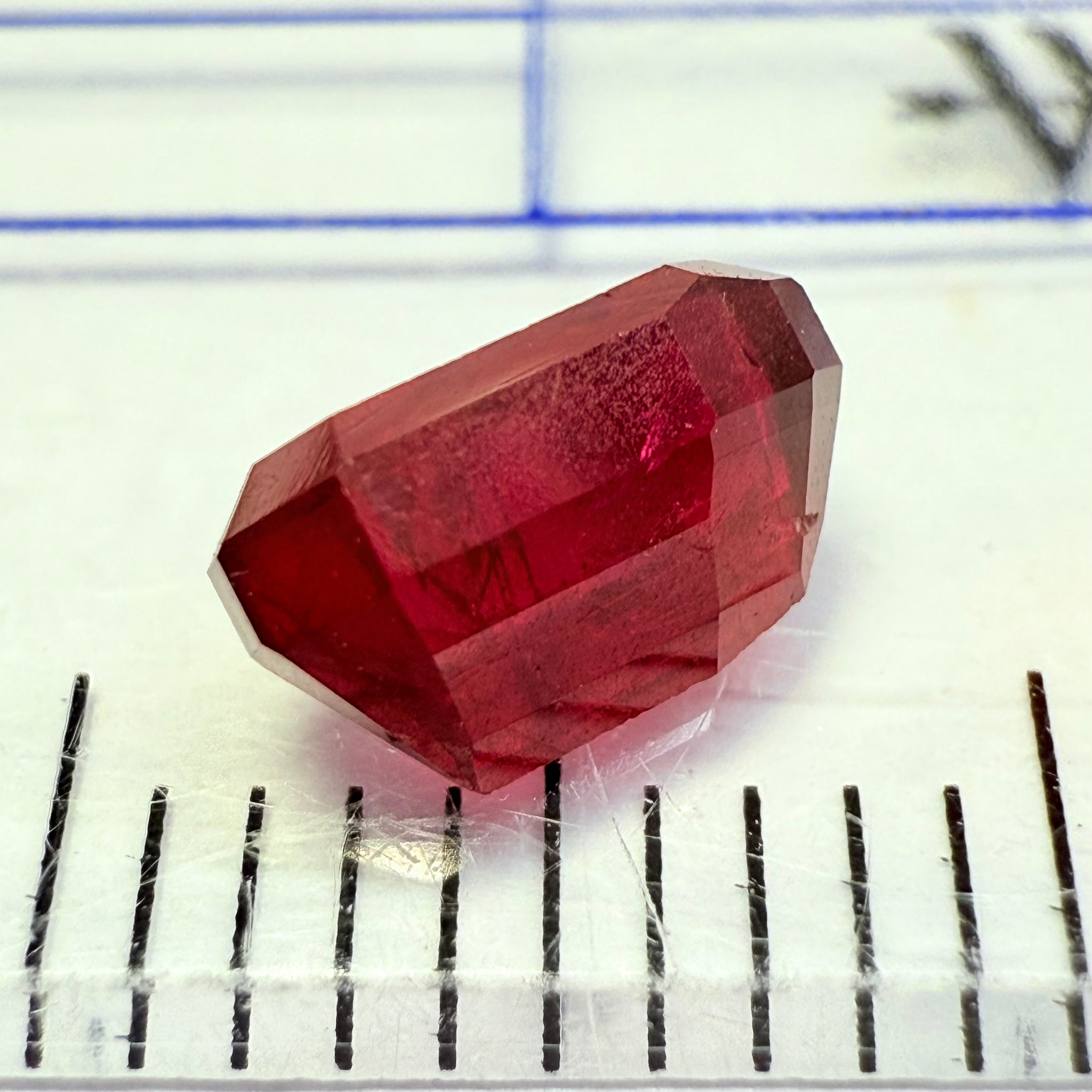 Ruby 0.88ct, Tanzania, Untreated Unheated. Native cut, large pavilion, great for a high setting