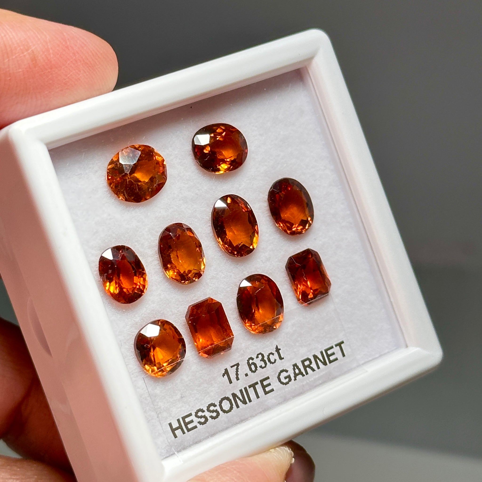 Hessonite Garnet Lot, 17.63ct, Untreated Unheated, native cut